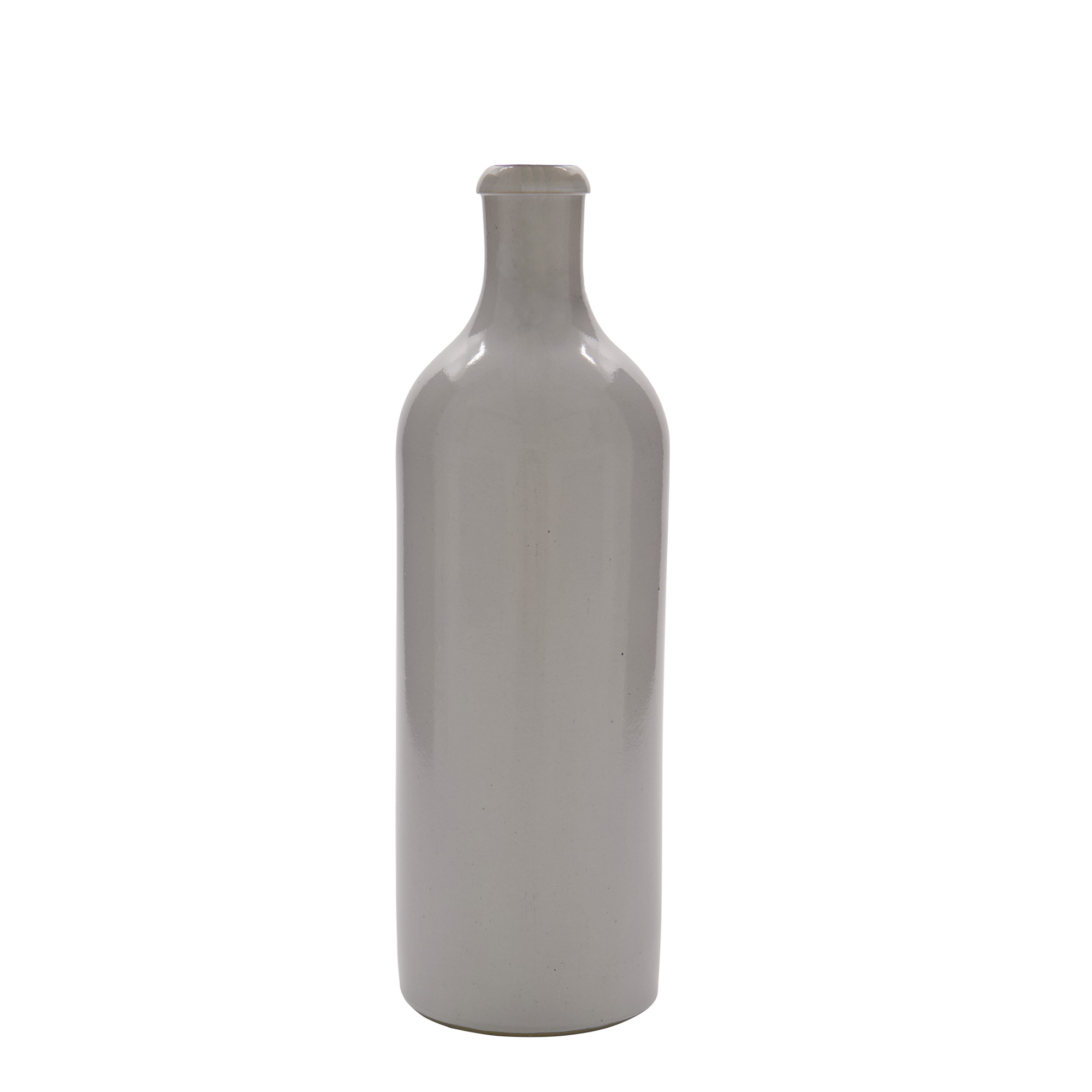 Jarra de gres de 750 ml, gres, blanca, boca: cierre de palanca