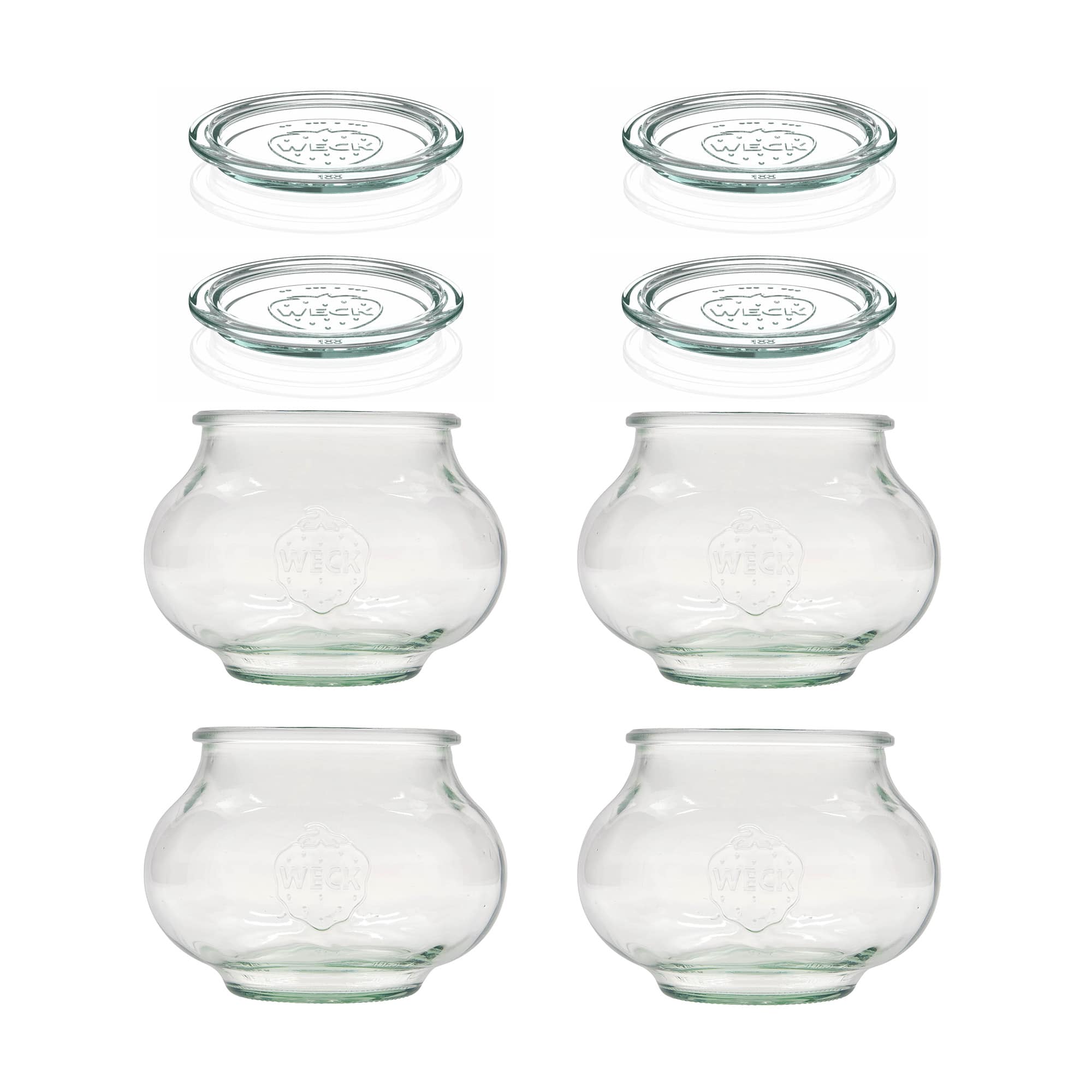 4x 1062 ml tarro de joyería WECK con tapa de vidrio RR 100