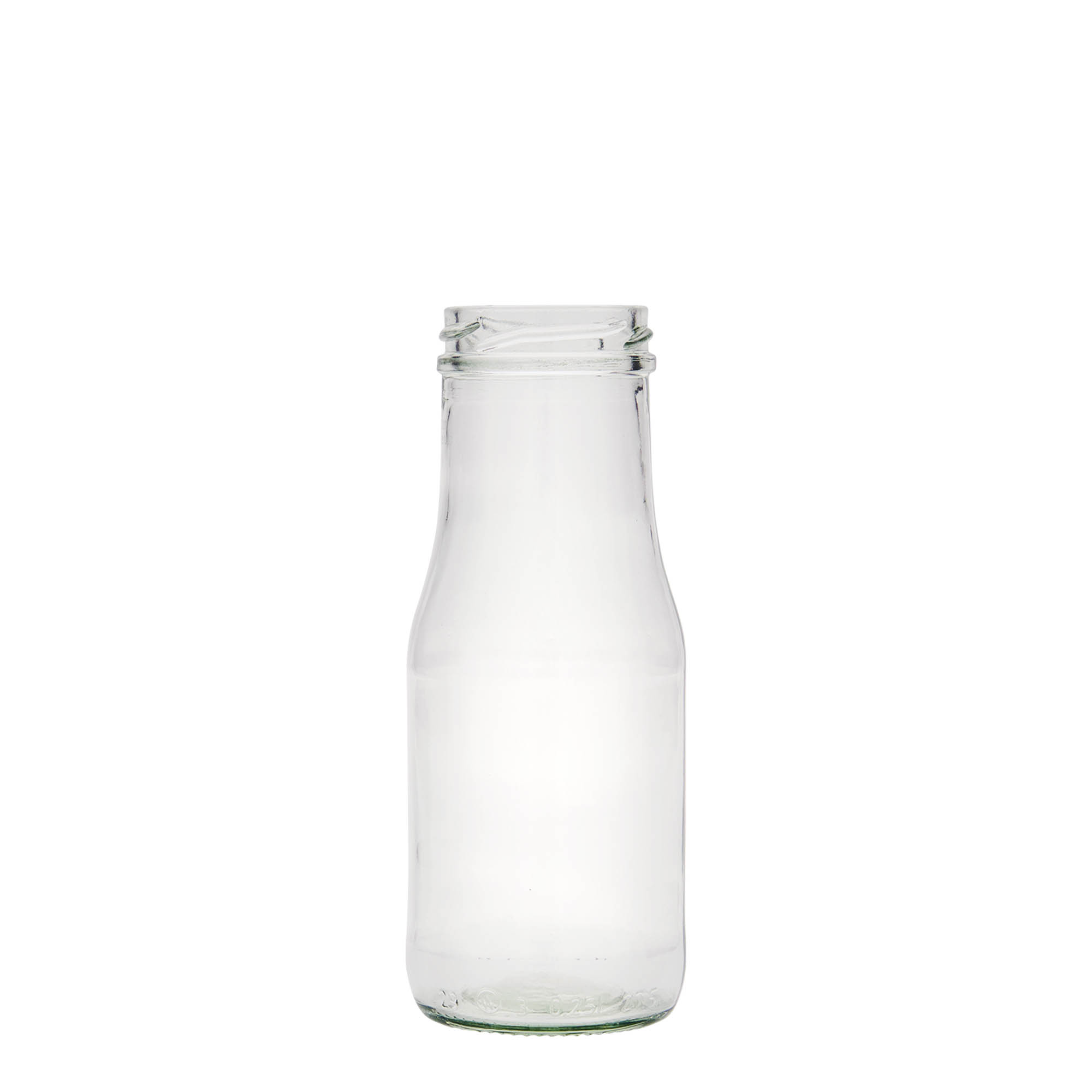 Botella de vidrio de 250 ml Susann, boca: Twist-Off (TO 48)