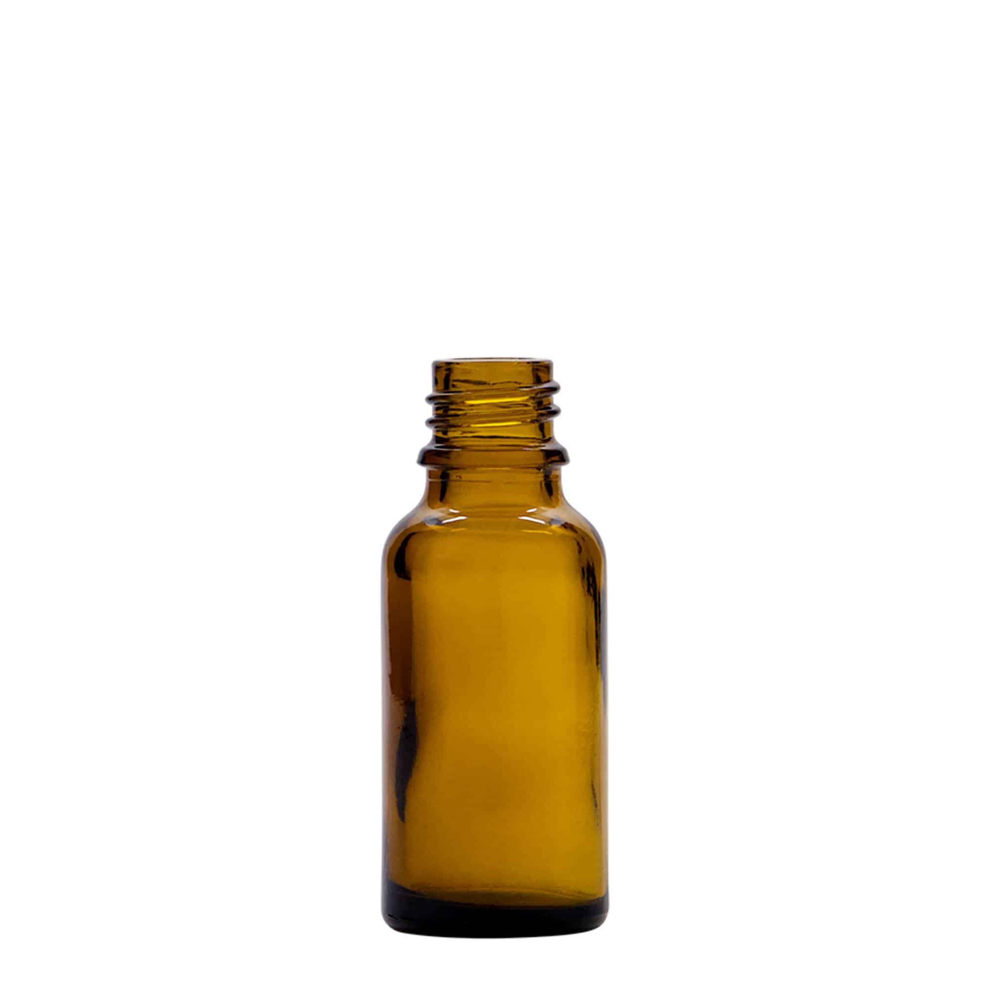 Frasco pulverizador de medicamentos de 20 ml, vidrio, marrón, boca: DIN 18