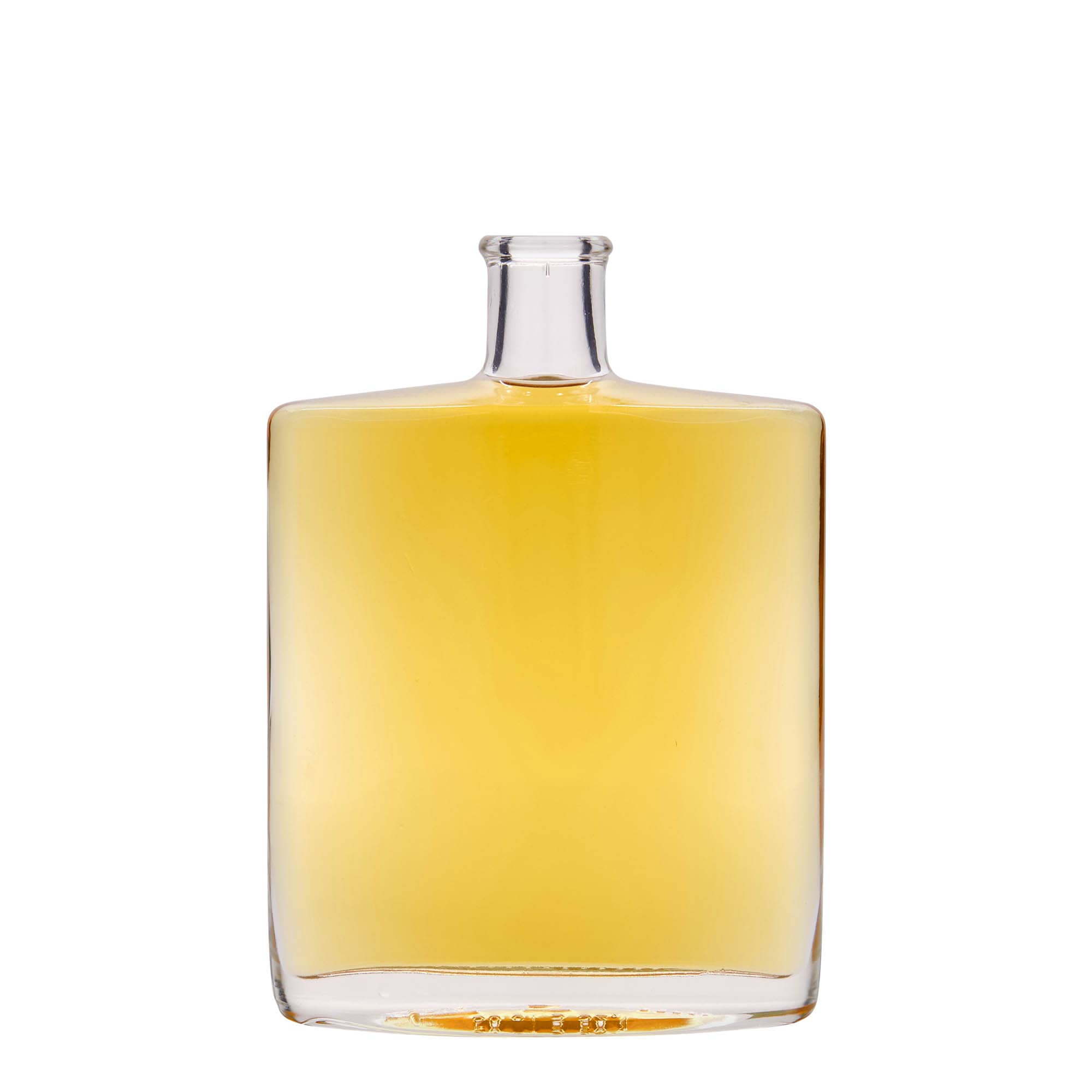 Botella de vidrio de 500 ml 'Zorbas', ovalada, boca: corcho Botella de vidrio de 500 ml 'Zorbas', ovalada, boca: corcho