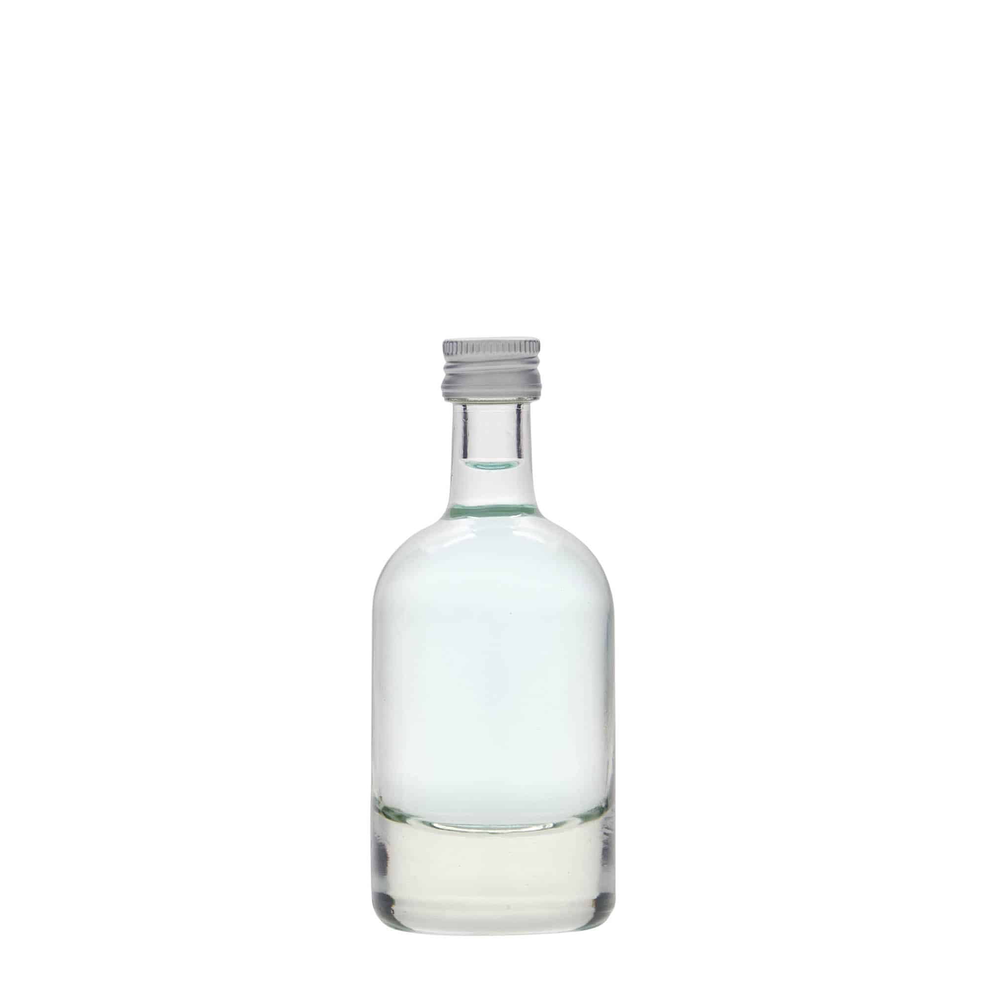 Botella de vidrio 'Linea Uno' de 50 ml, boca: PP 18
