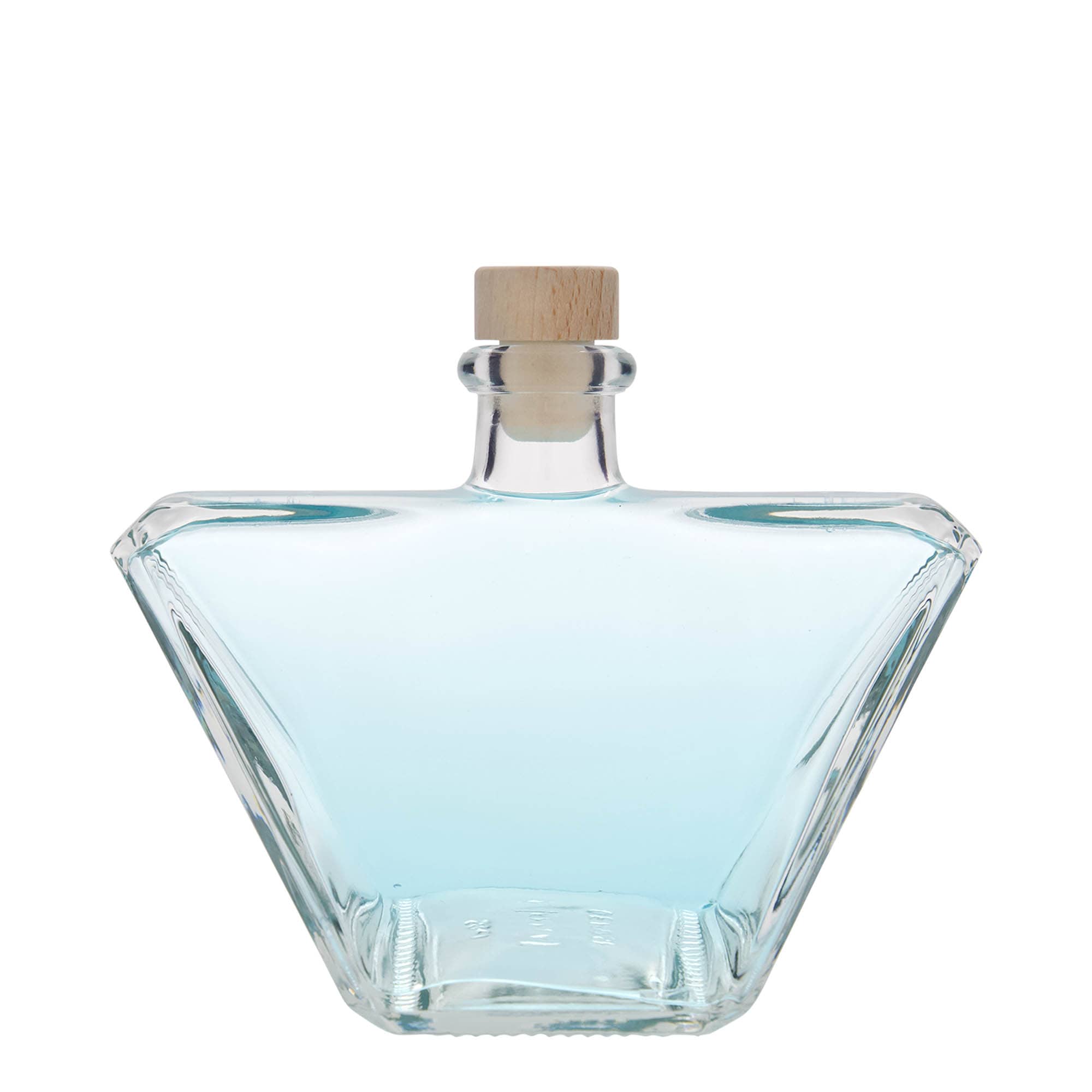 Botella de vidrio de 500 ml 'Charly', rectangular, boca: corcho