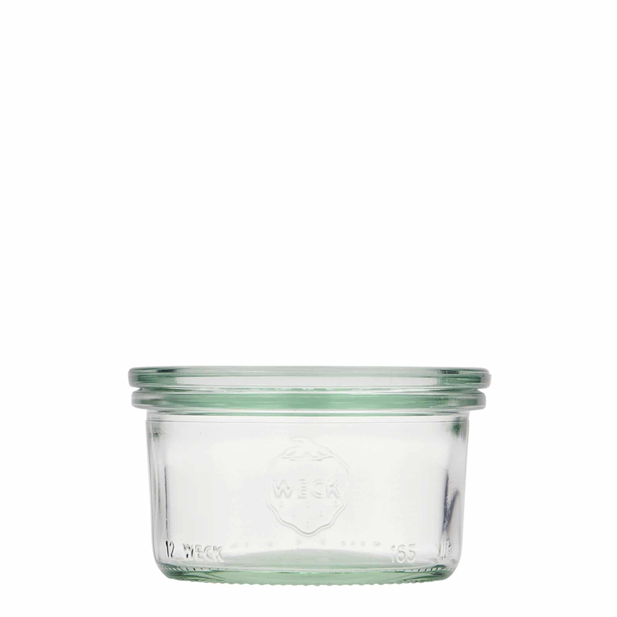 Tarro de vidrio cilíndrico WECK de 165 ml, boca: borde redondo Tarro de vidrio cilíndrico WECK de 165 ml, boca: borde redondo