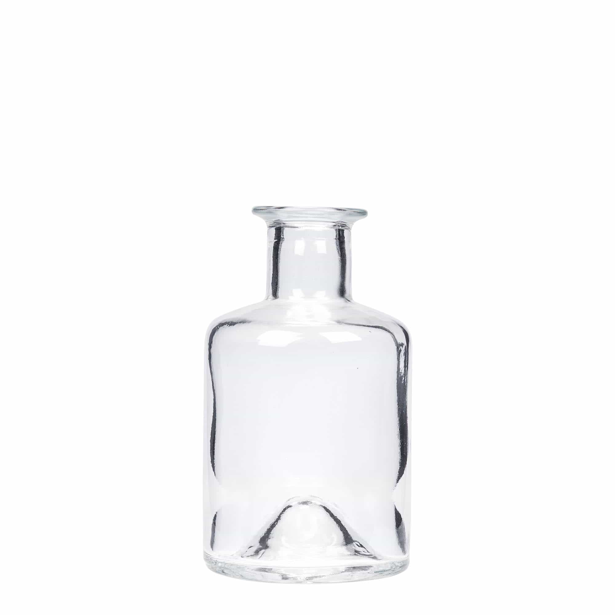 Botella de vidrio de 200 ml para farmacéutico, boca: corcho