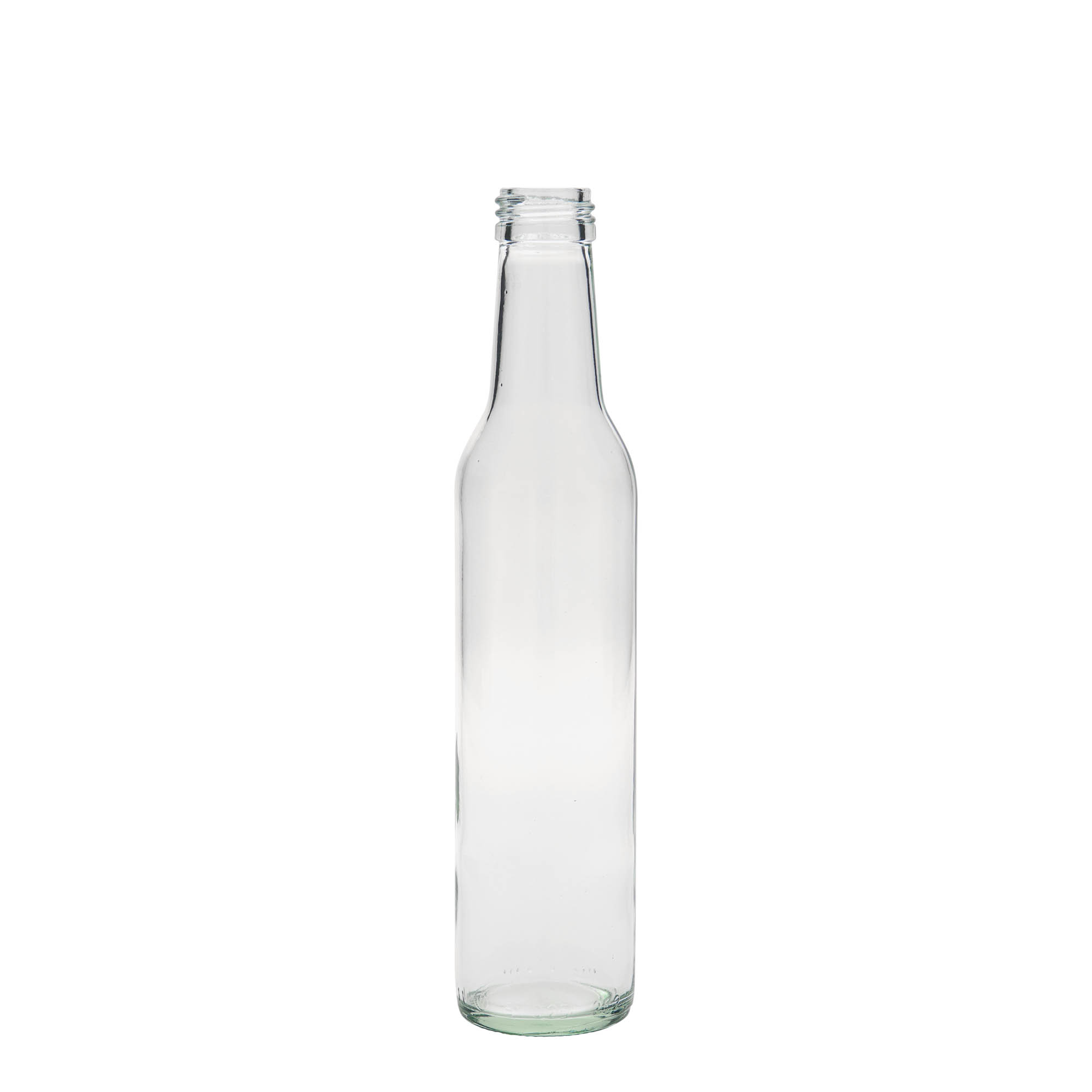 Botella de vidrio de 250 ml 'Cilindrica', boca: PP 28 Botella de vidrio de 250 ml 'Cilindrica', boca: PP 28
