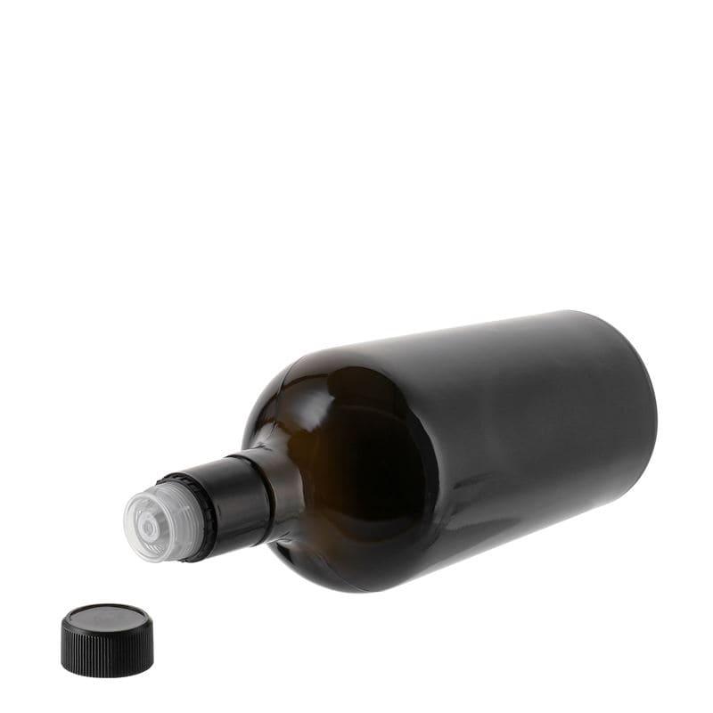 Botella de vinagre/aceite de 750 ml 'Oleum', vidrio, verde antiguo, boca: DOP Botella de vinagre/aceite de 750 ml 'Oleum', vidrio, verde antiguo, boca: DOP