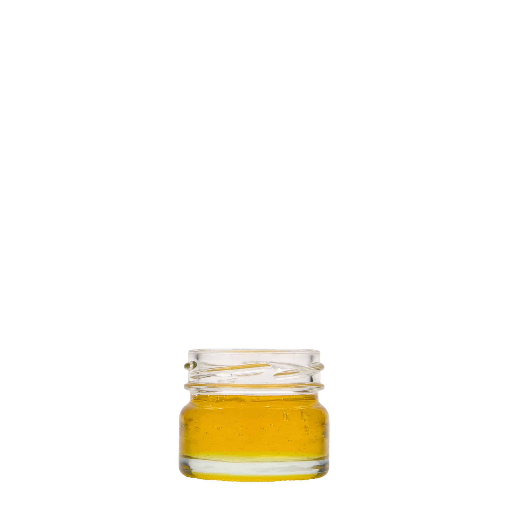 Tarro redondo plano de 30 ml, boca: Twist-Off (TO 43)