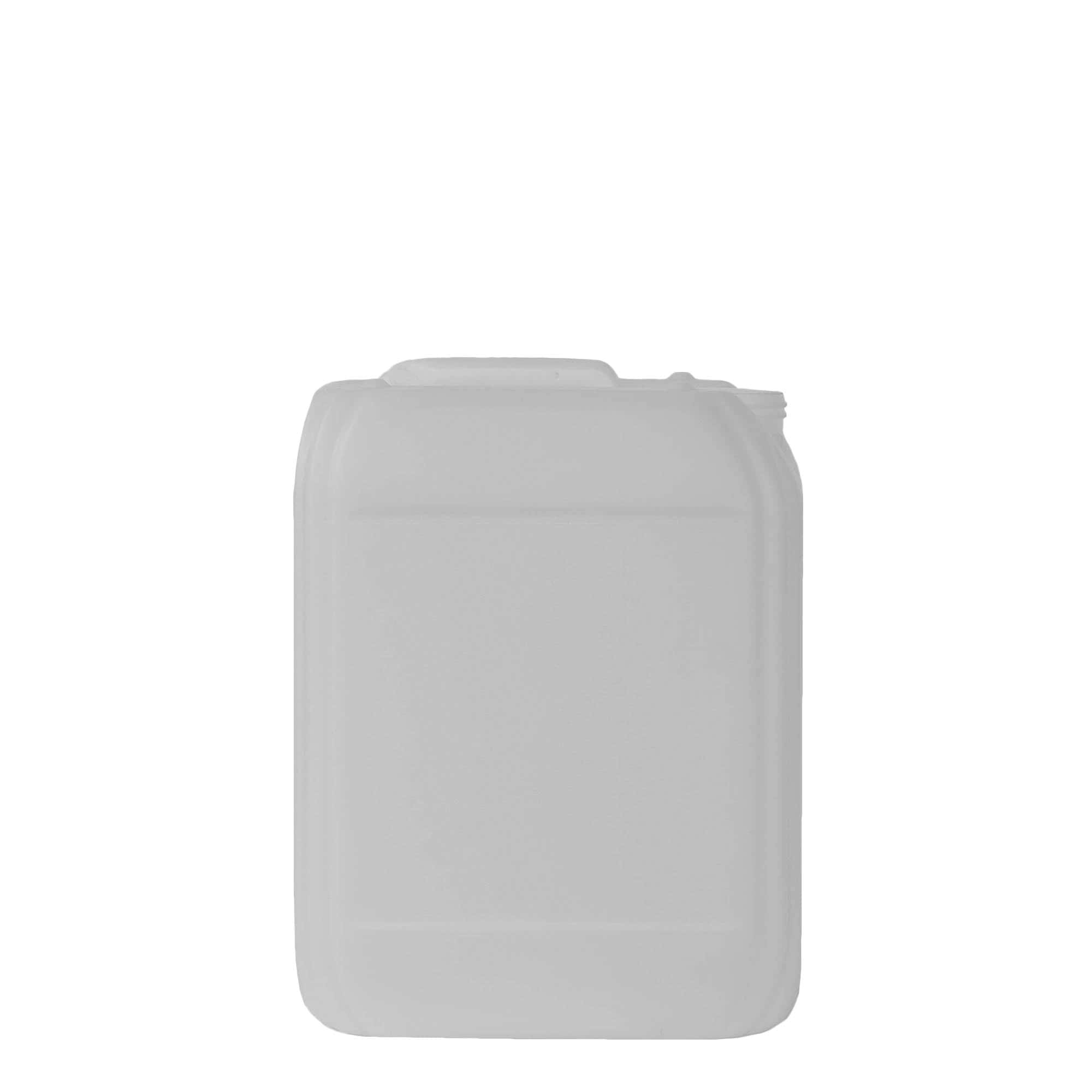 Garrafa de 10 l, rectangular, plástico de HDPE, natural, boca: ND 55 Garrafa de 10 l, rectangular, plástico de HDPE, natural, boca: ND 55