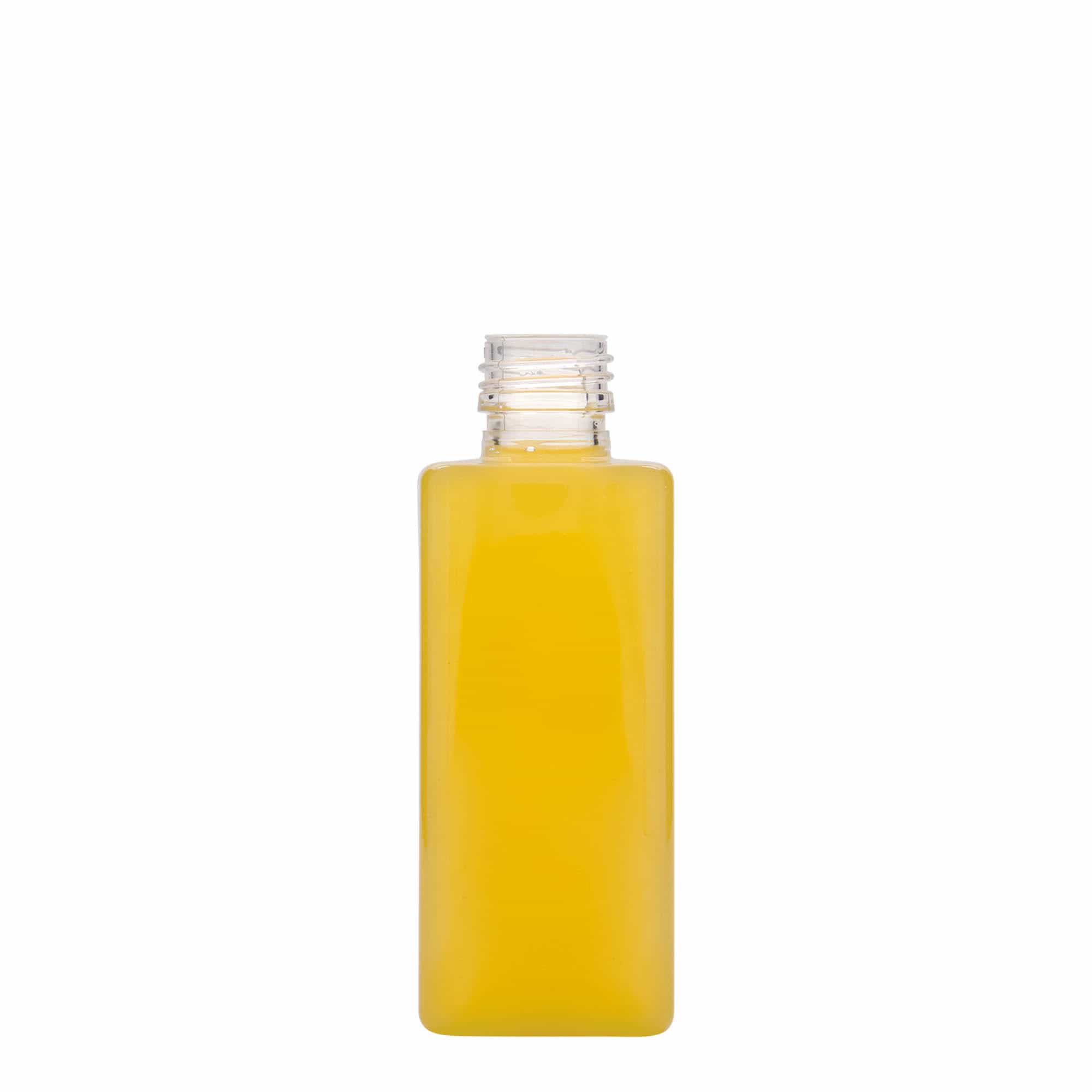 Botella PET de 250 ml 'Karl', cuadrada, plástico, boca: PP 28