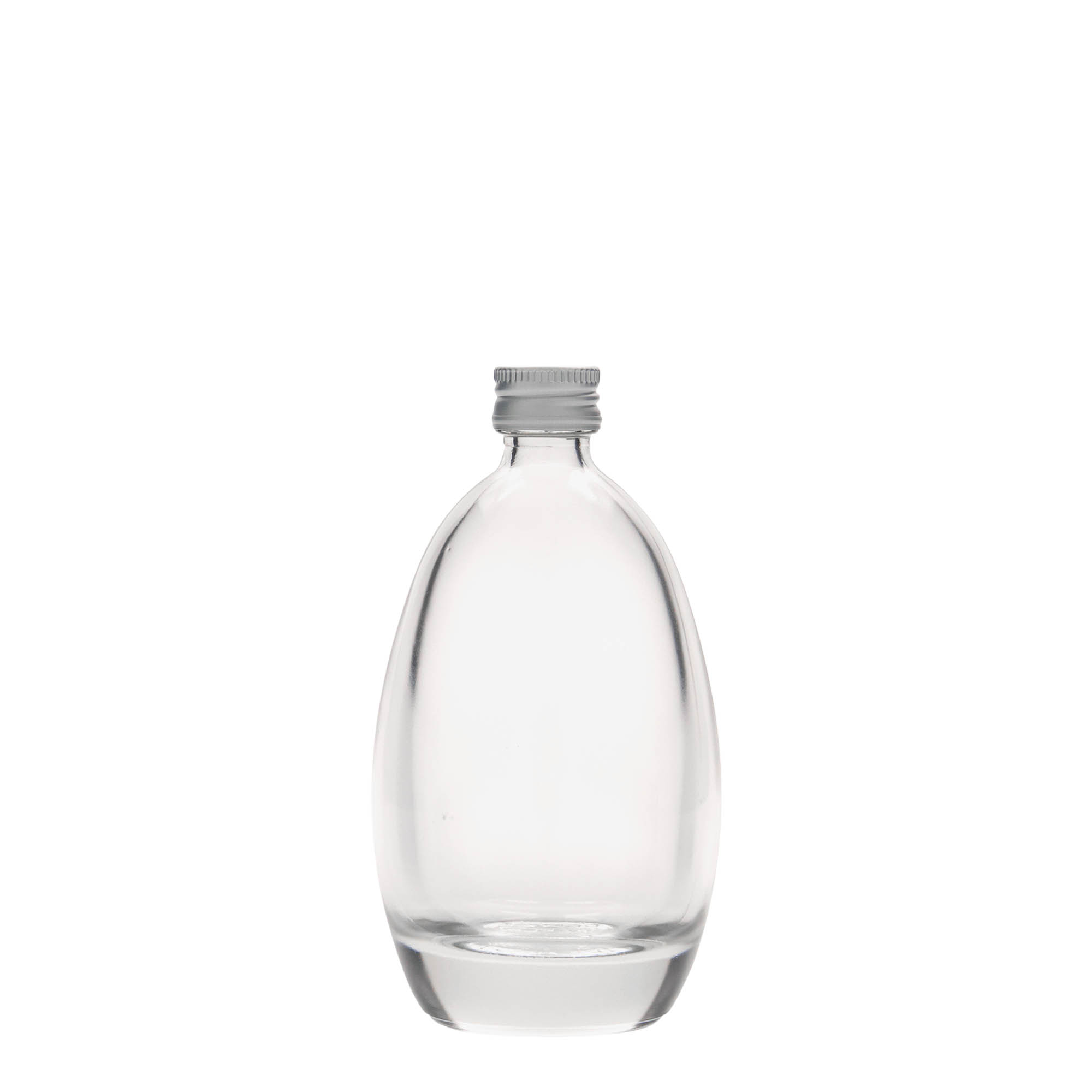 Botella de vidrio de 100 ml 'Huevo', boca: PP 18 Botella de vidrio de 100 ml 'Huevo', boca: PP 18