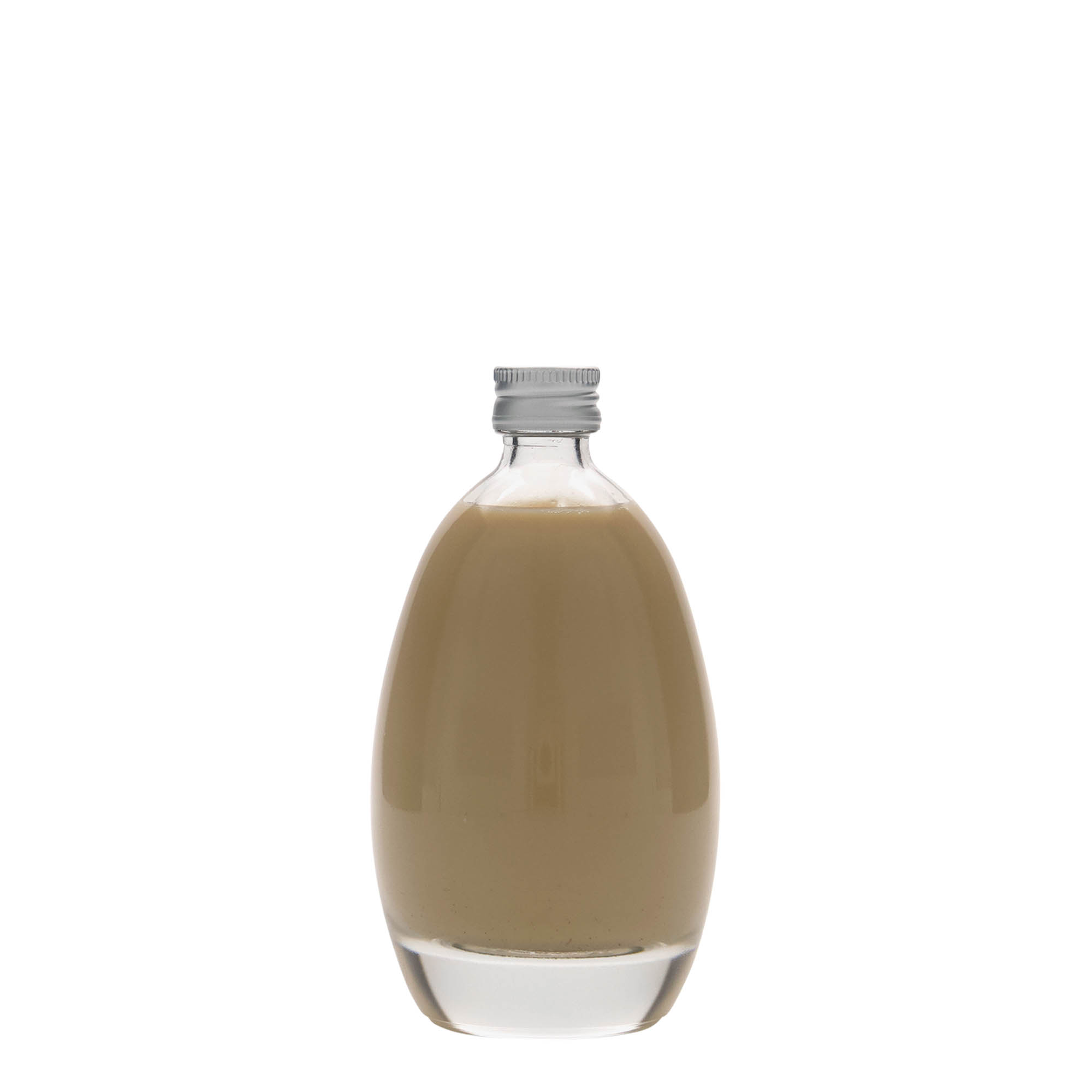 Botella de vidrio de 100 ml 'Huevo', boca: PP 18 Botella de vidrio de 100 ml 'Huevo', boca: PP 18