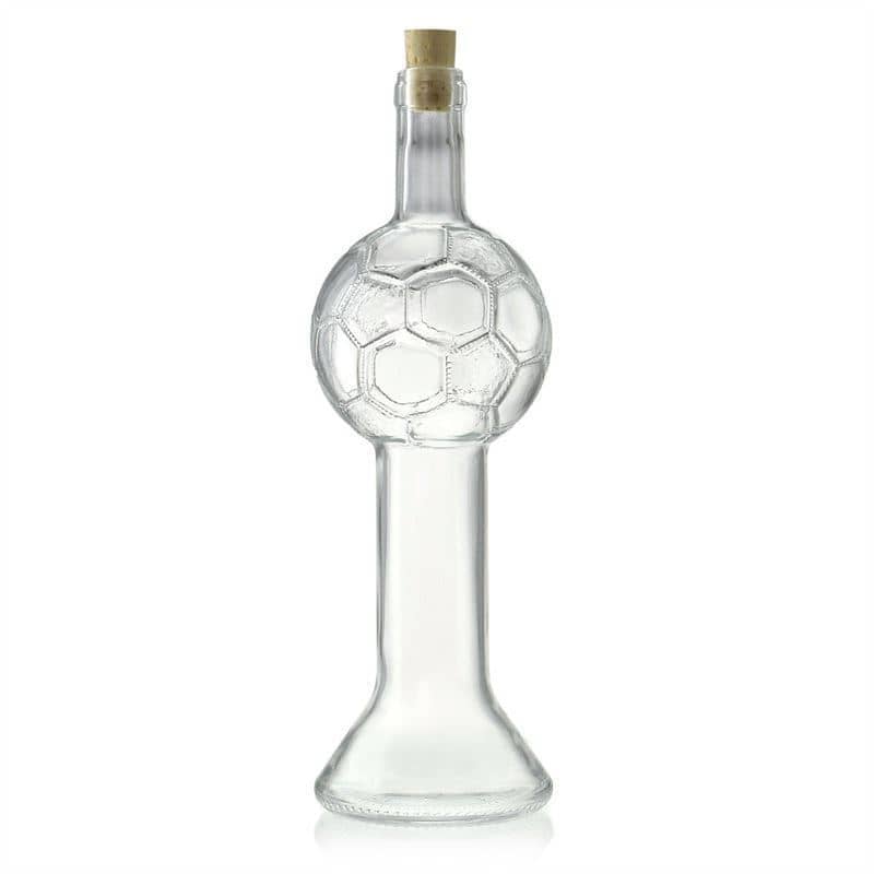 Botella de vidrio 'Copa de fútbol' de 700 ml, boca: corcho