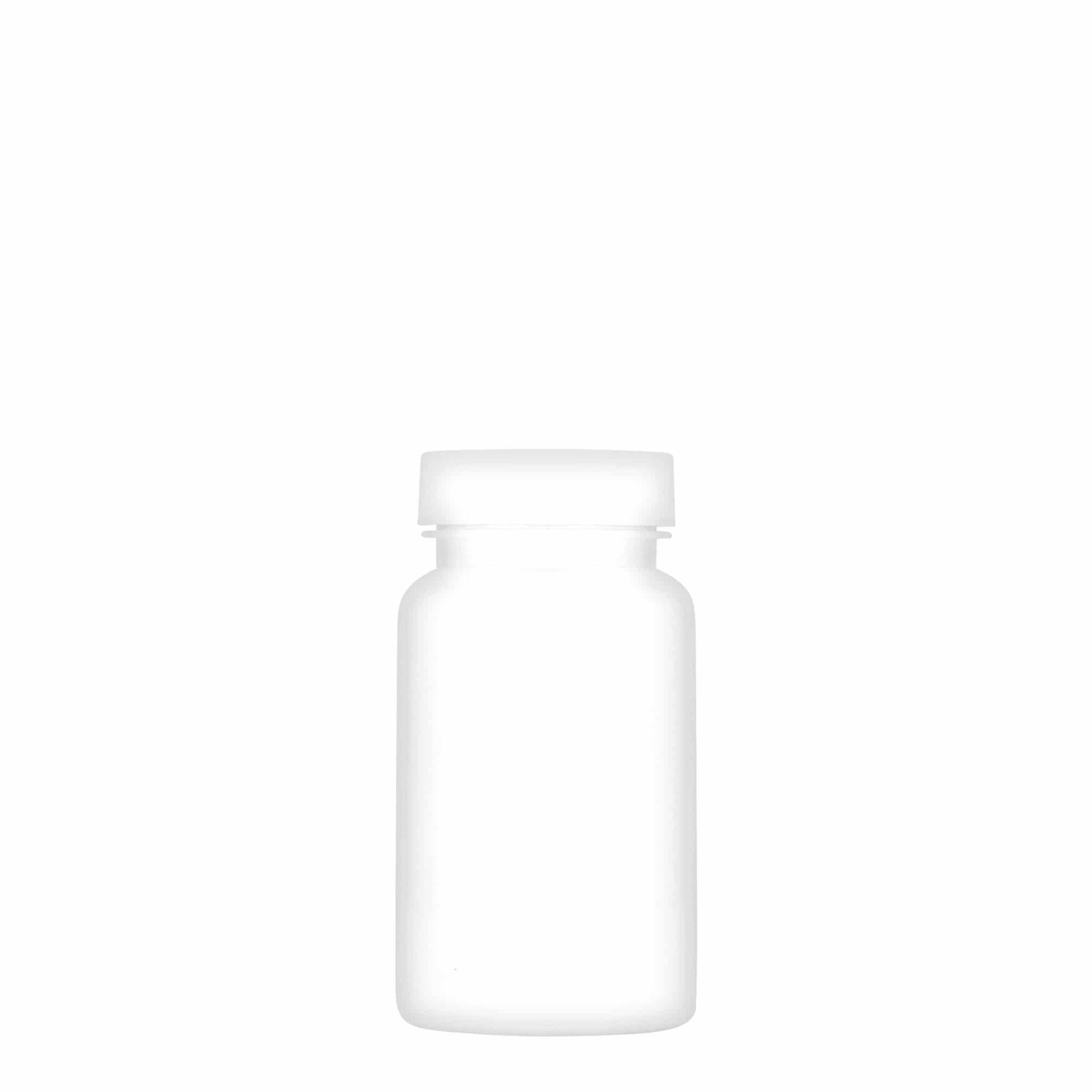 Bote Packer de PET de 100 ml, plástico, blanco, boca: GPI 38/400