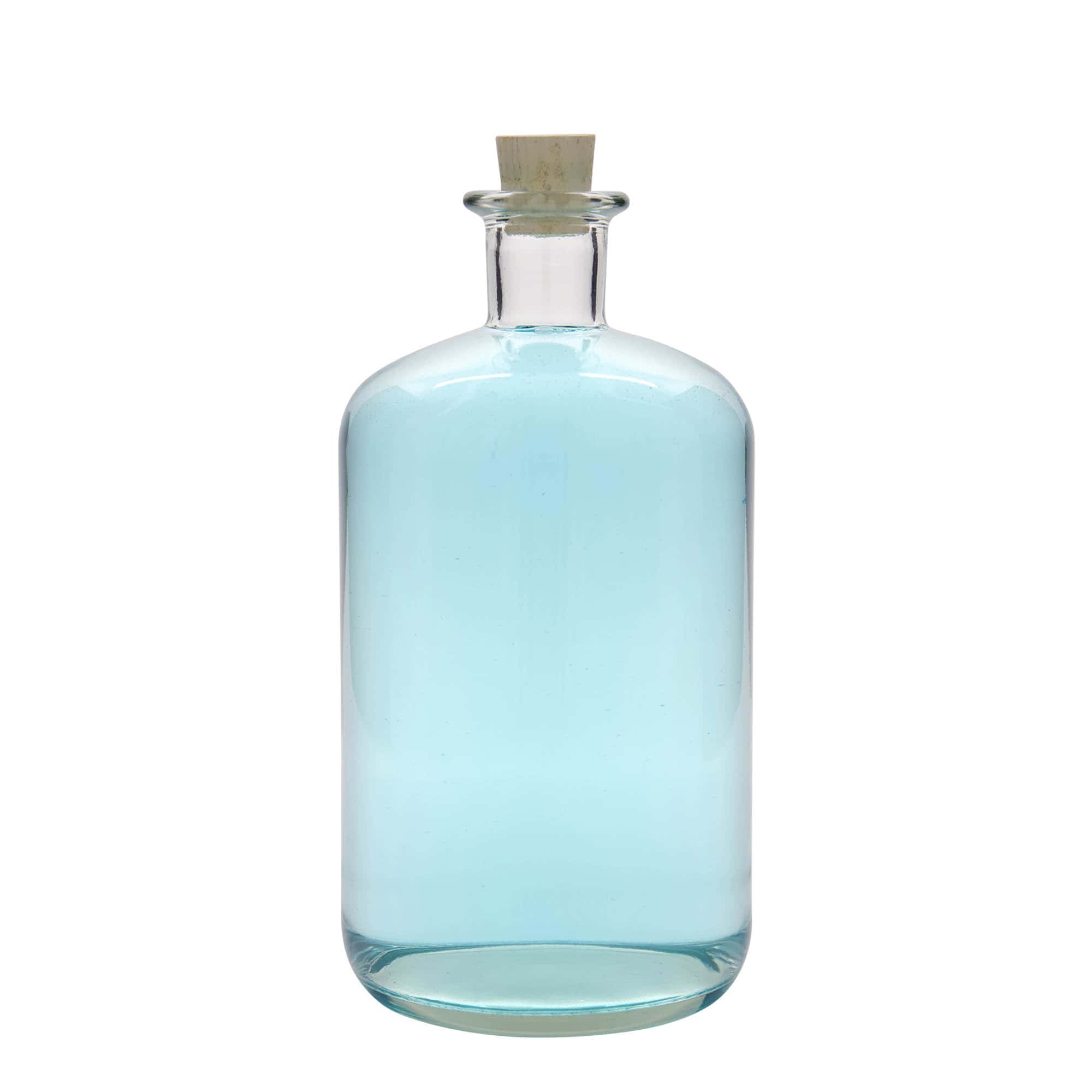 Botella de vidrio de farmacia de 1500 ml, boca: corcho