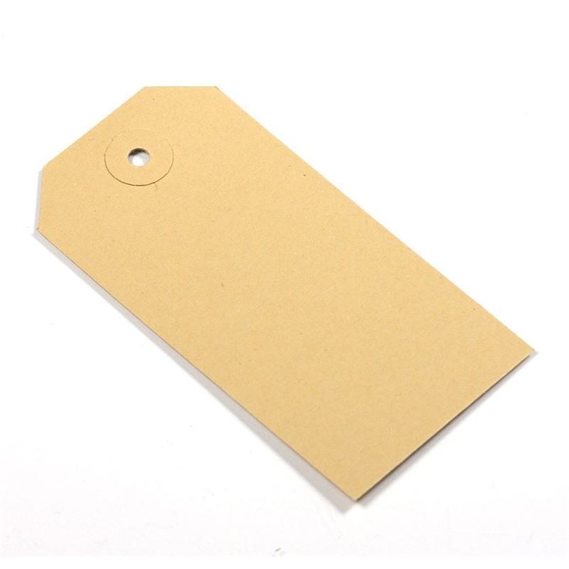 Etiqueta colgante rectangular, marrón
