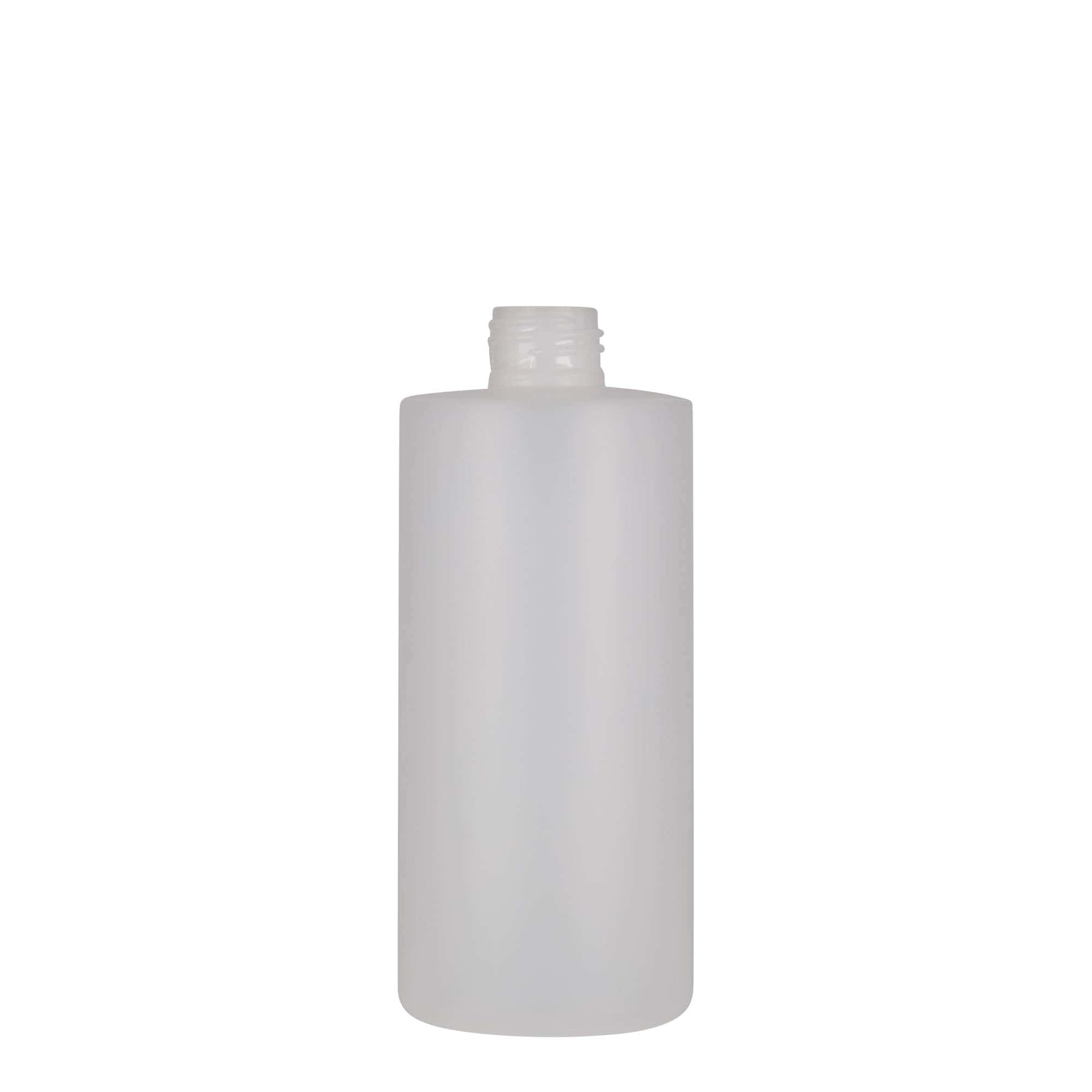 Botella de plástico 'Pipe' de 300 ml, HDPE, blanco, boca: GPI 24/410