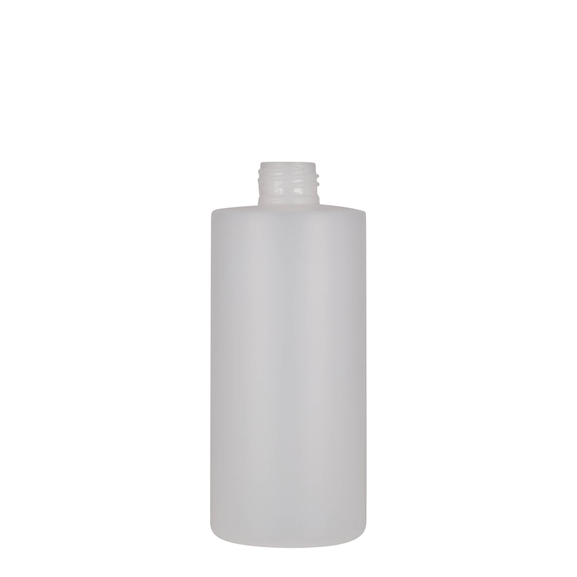 Botella de plástico 'Pipe' de 300 ml, HDPE, blanco, boca: 24/410