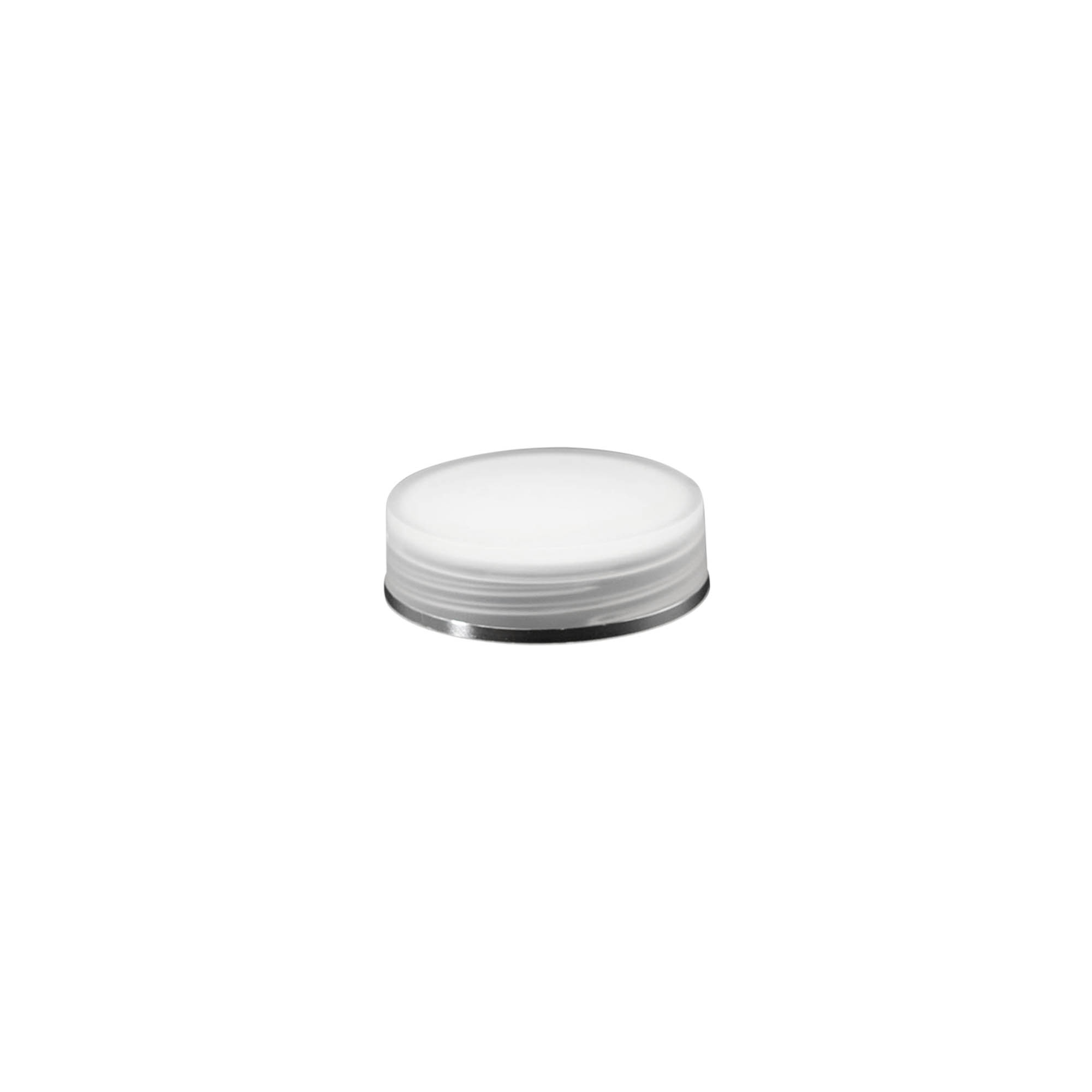 Tapa roscada 'Edición Clear/Platin', plástico PP, blanco, para boca: 40/2P Tapa roscada 'Edición Clear/Platin', plástico PP, blanco, para boca: 40/2P