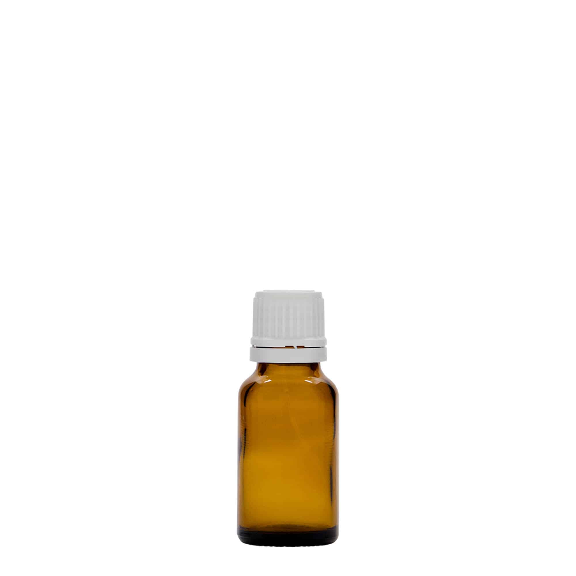 15 ml frasco medicinal, vidrio, marrón, boca: DIN 18