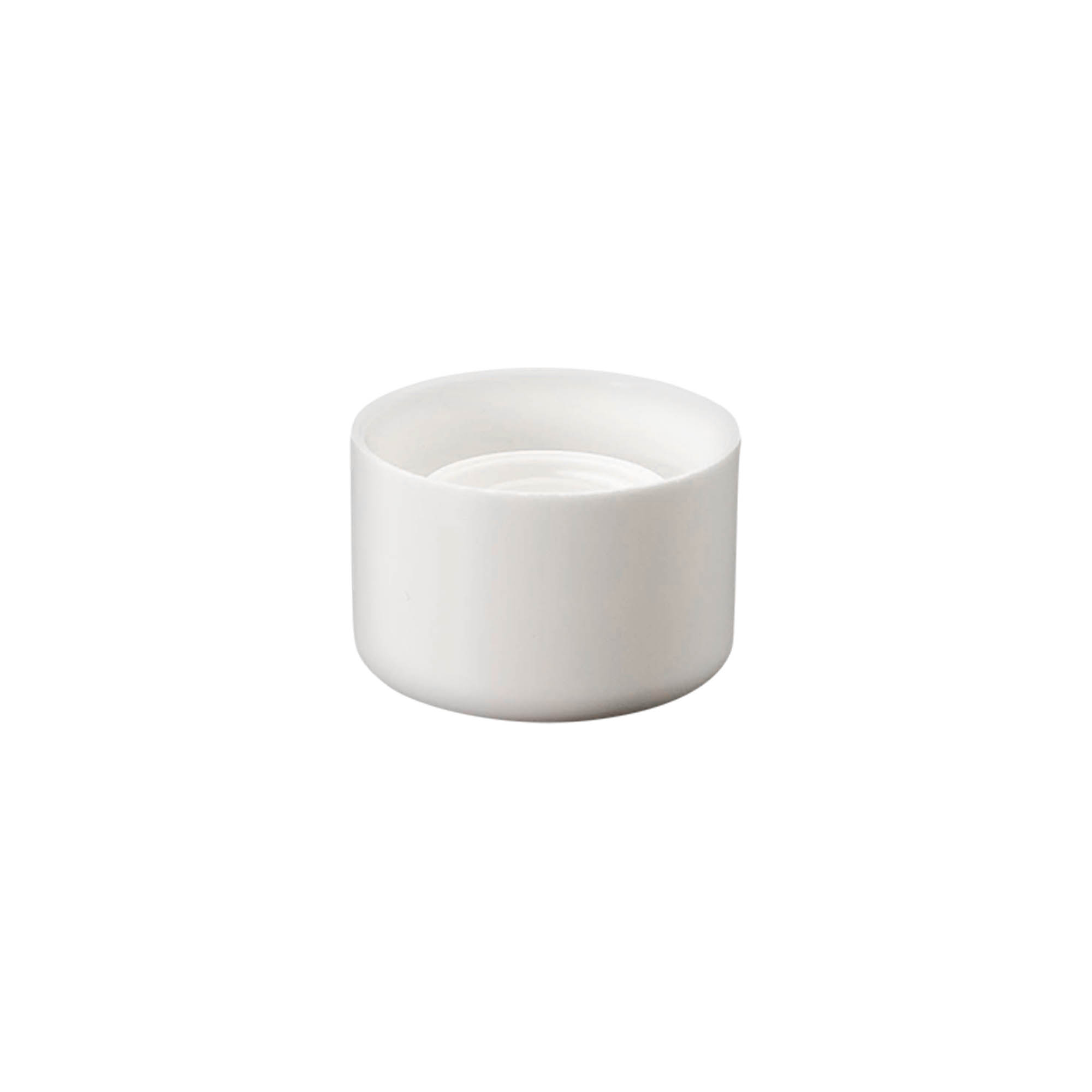 Tapa roscada para botella redonda con inserto de jeringa, plástico PE, blanco, para boca: DIN 18 Tapa roscada para botella redonda con inserto de jeringa, plástico PE, blanco, para boca: DIN 18