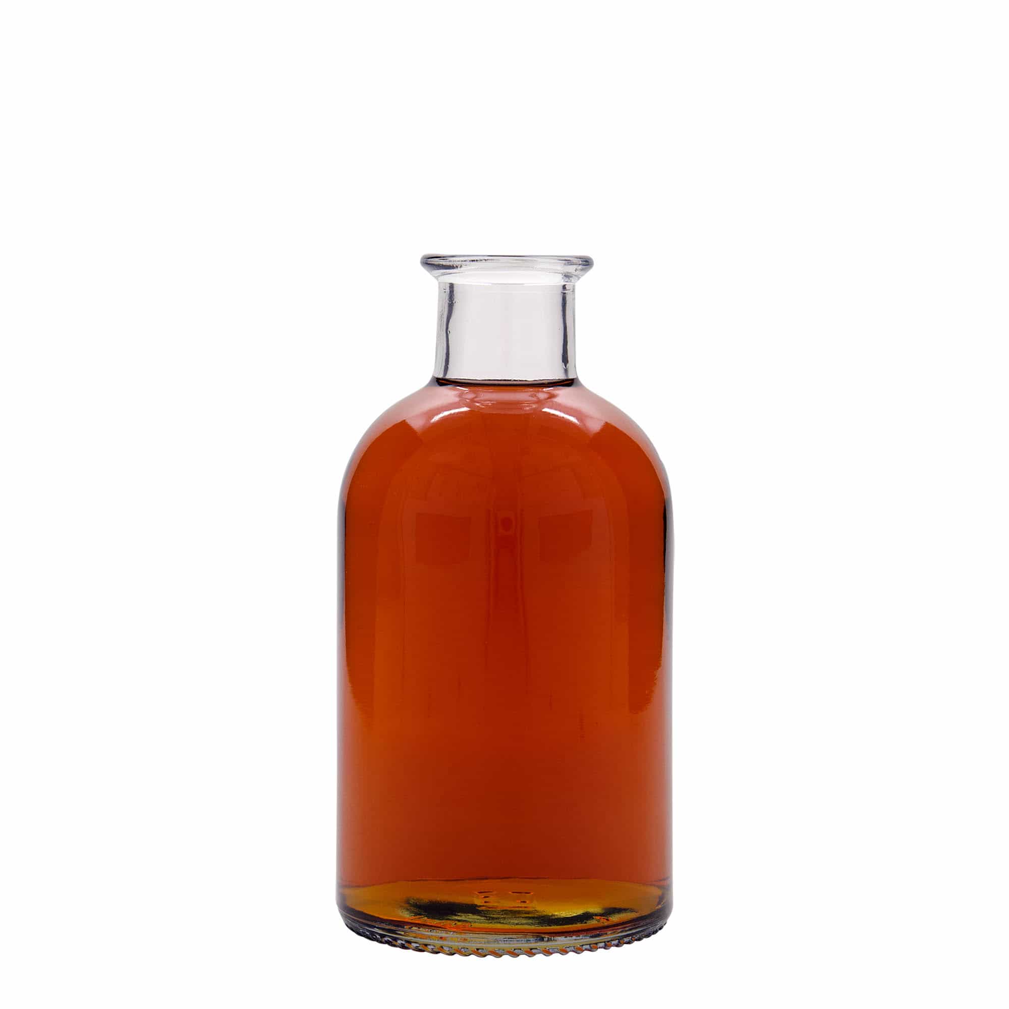 Botella de vidrio de farmacia 'Italia' de 500 ml, boca: corcho