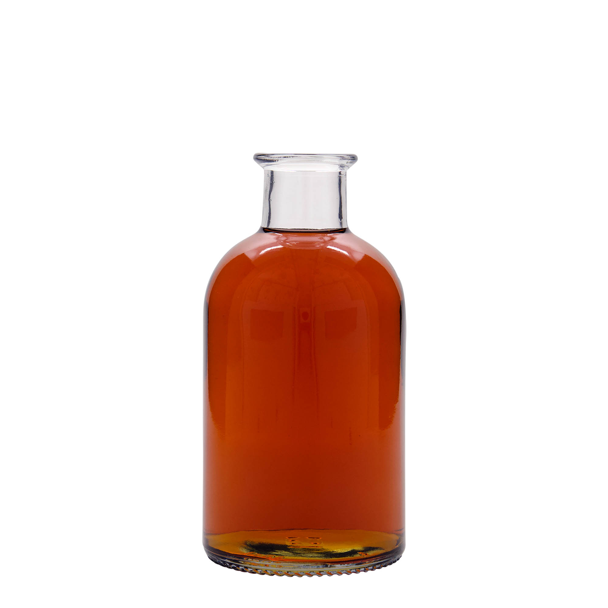 Botella de vidrio de 500 ml para farmacéutico 'Italia', boca: corcho