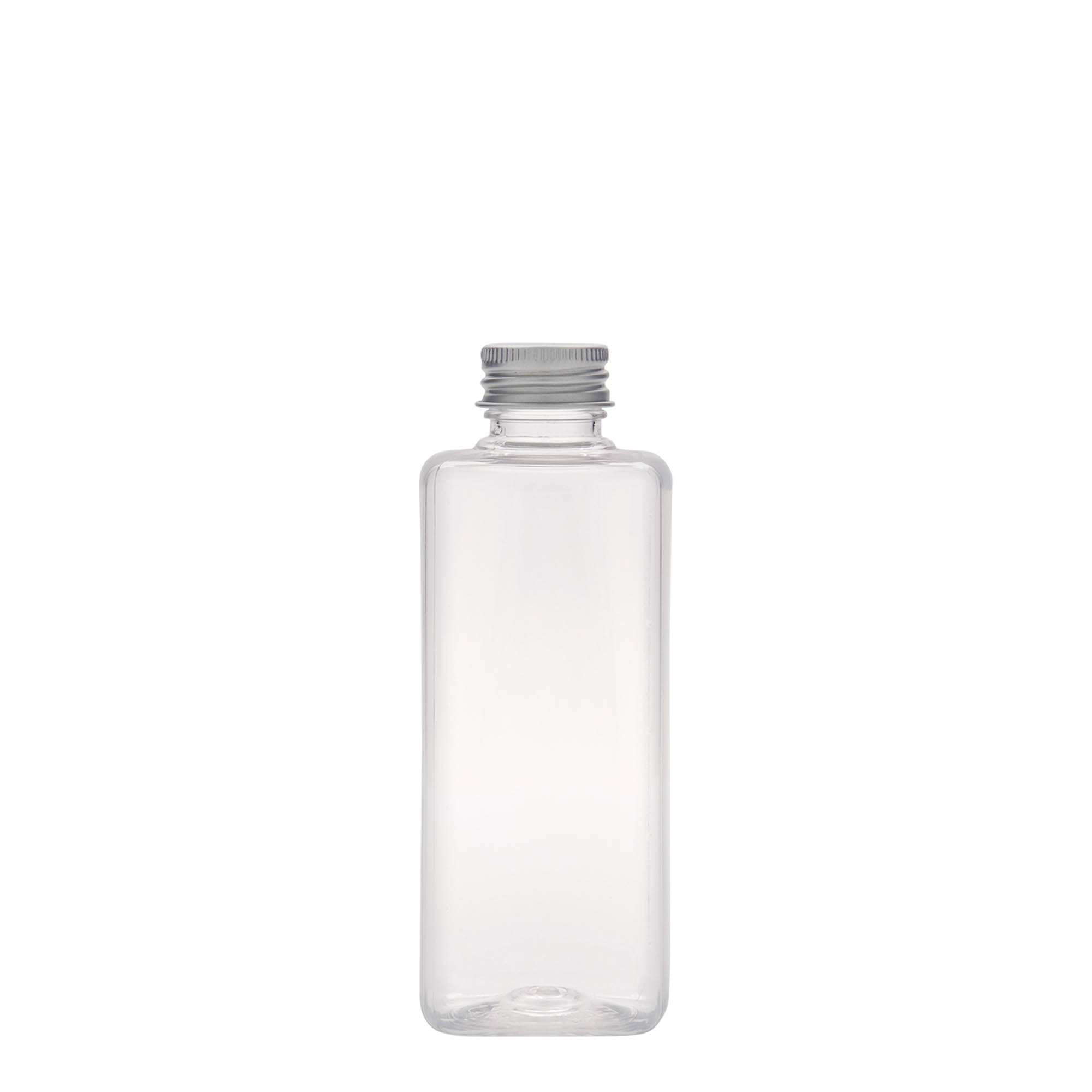 Botella PET de 200 ml 'Karl', cuadrada, plástico, boca: 24/410 Botella PET de 200 ml 'Karl', cuadrada, plástico, boca: 24/410
