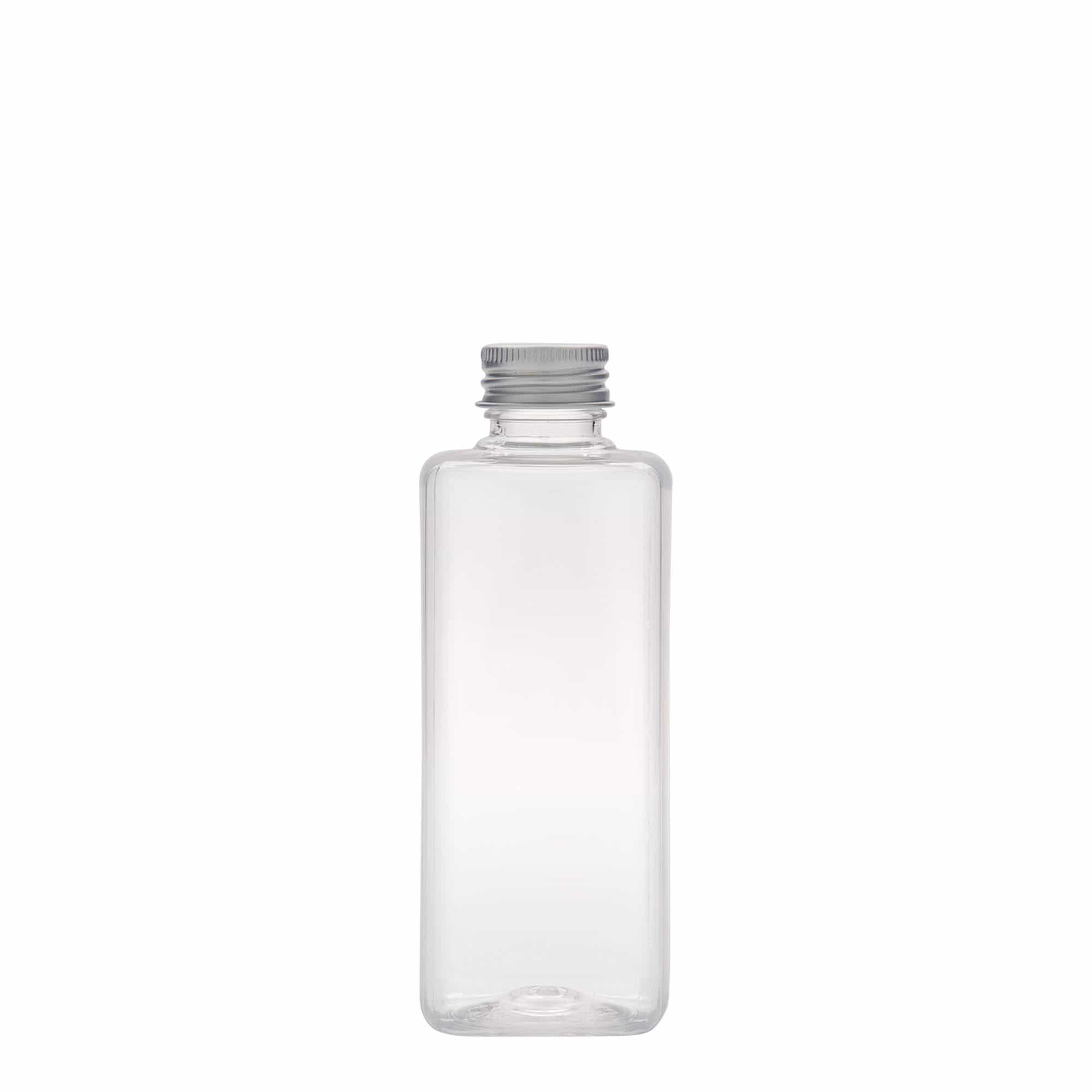 Botella PET de 200 ml «Karl», cuadrada, plástico, boca: 24/410