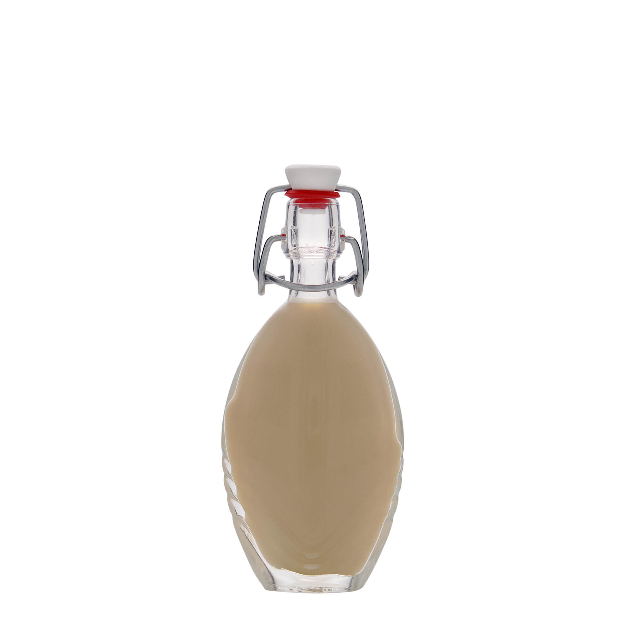 Botella de vidrio de 40 ml 'Florence', ovalada, boca: cierre de palanca Botella de vidrio de 40 ml 'Florence', ovalada, boca: cierre de palanca