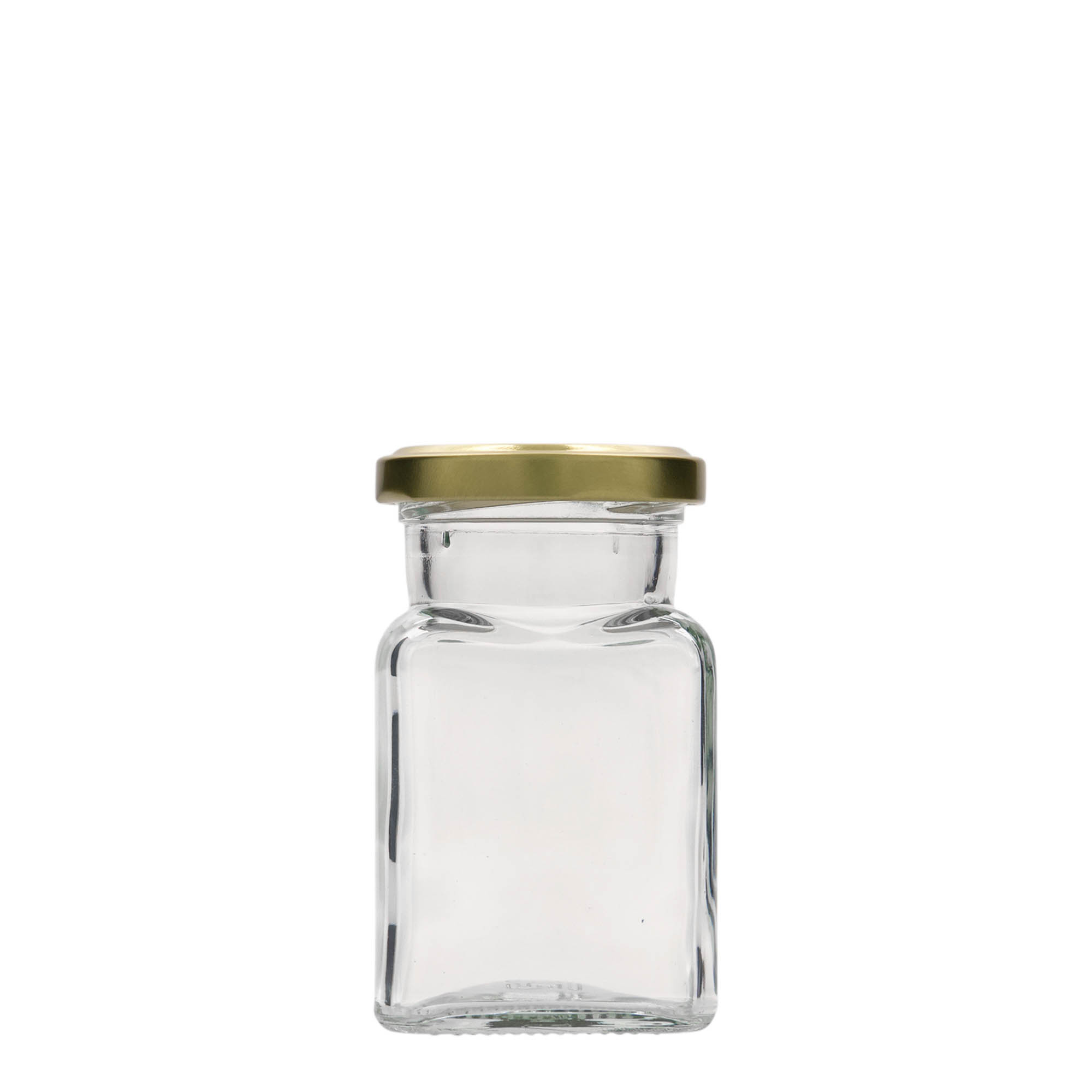 150 ml tarro cuadrado, boca: Twist-Off (TO 53) 150 ml tarro cuadrado, boca: Twist-Off (TO 53)