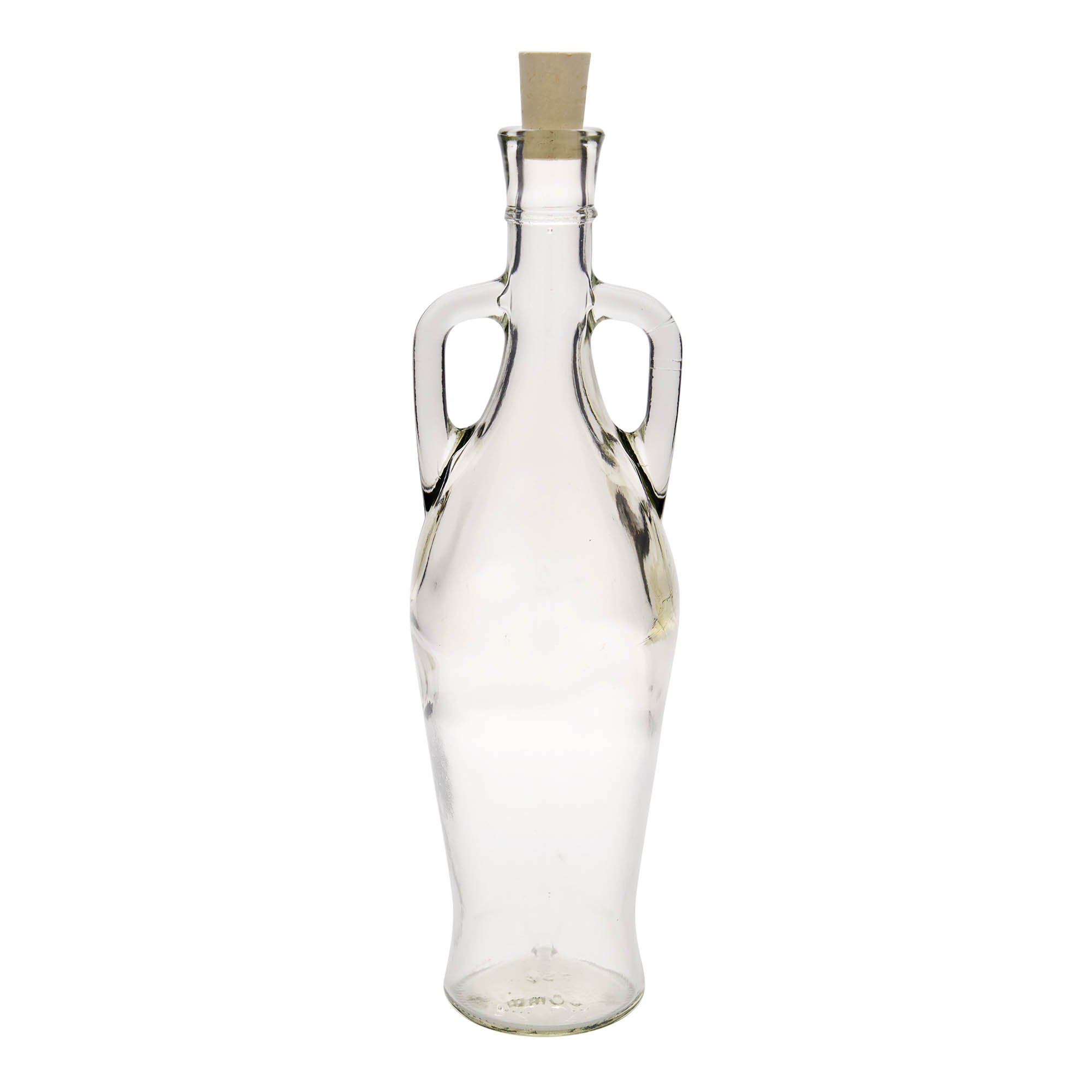 Botella de vidrio de 750 ml 'Ámfora', boca: corcho