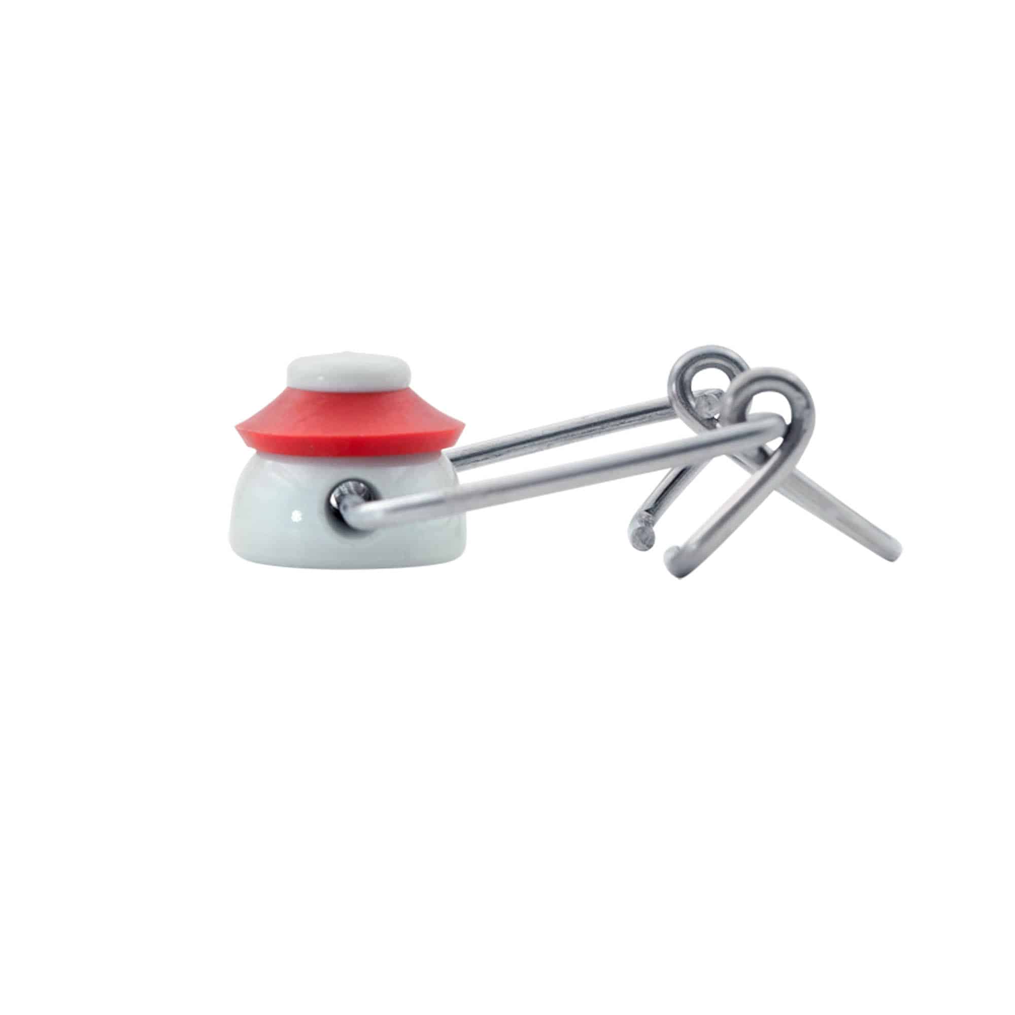 Tapón mecánico estándar, plástico, rojo-blanco