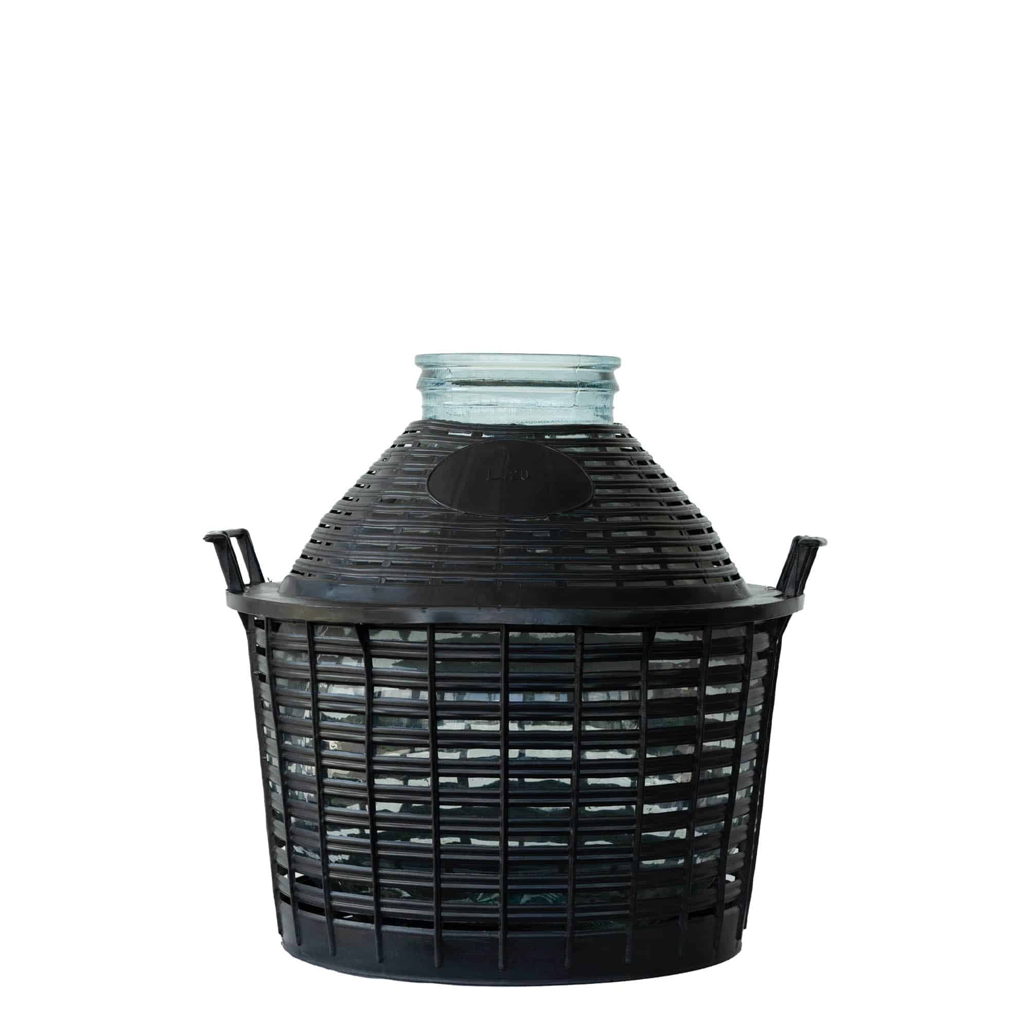 Damajuana de cuello ancho de 20 l, vidrio, boca: tapón de rosca Damajuana de cuello ancho de 20 l, vidrio, boca: tapón de rosca