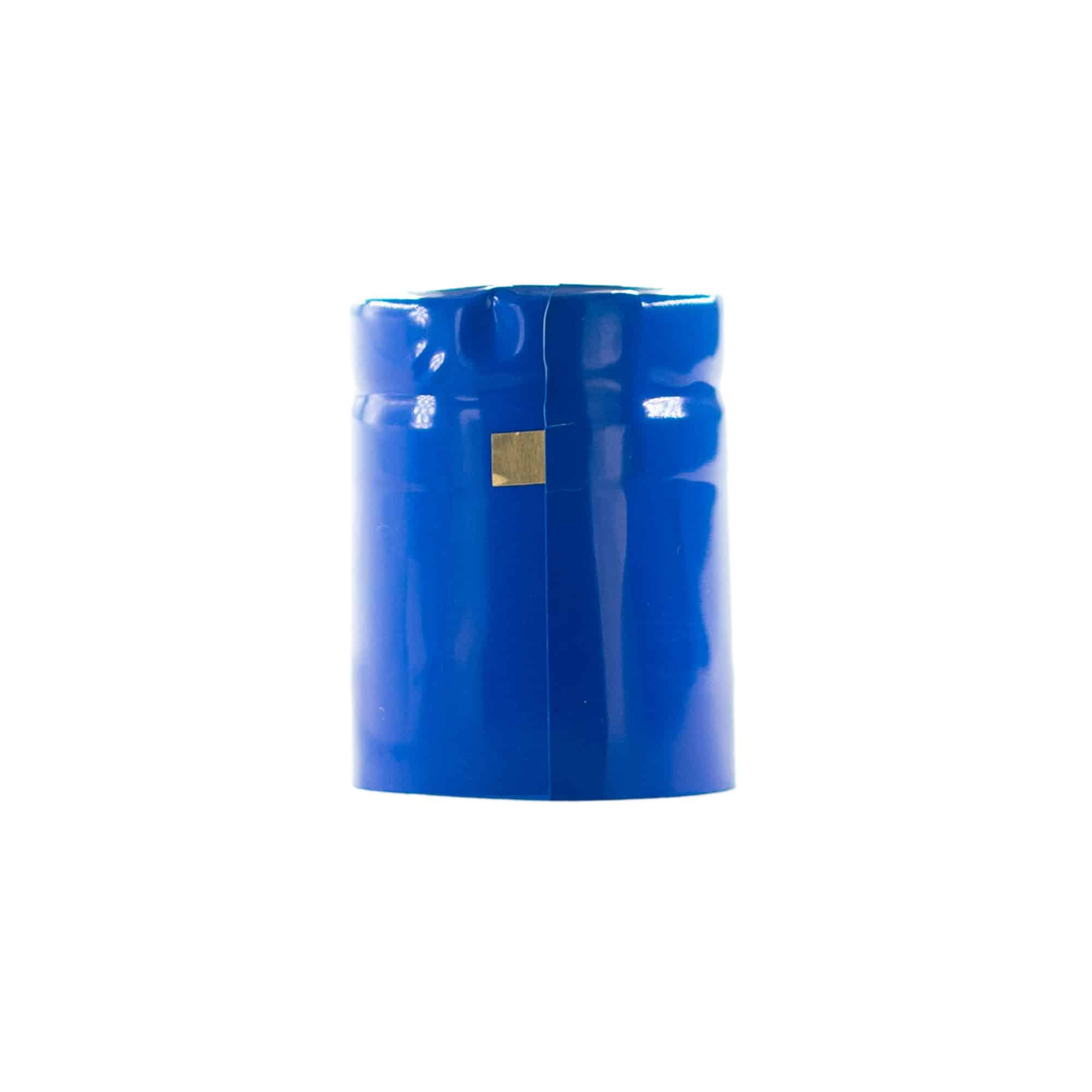 Cápsula termoencogible 32x41, plástico de PVC, azul Cápsula termoencogible 32x41, plástico de PVC, azul