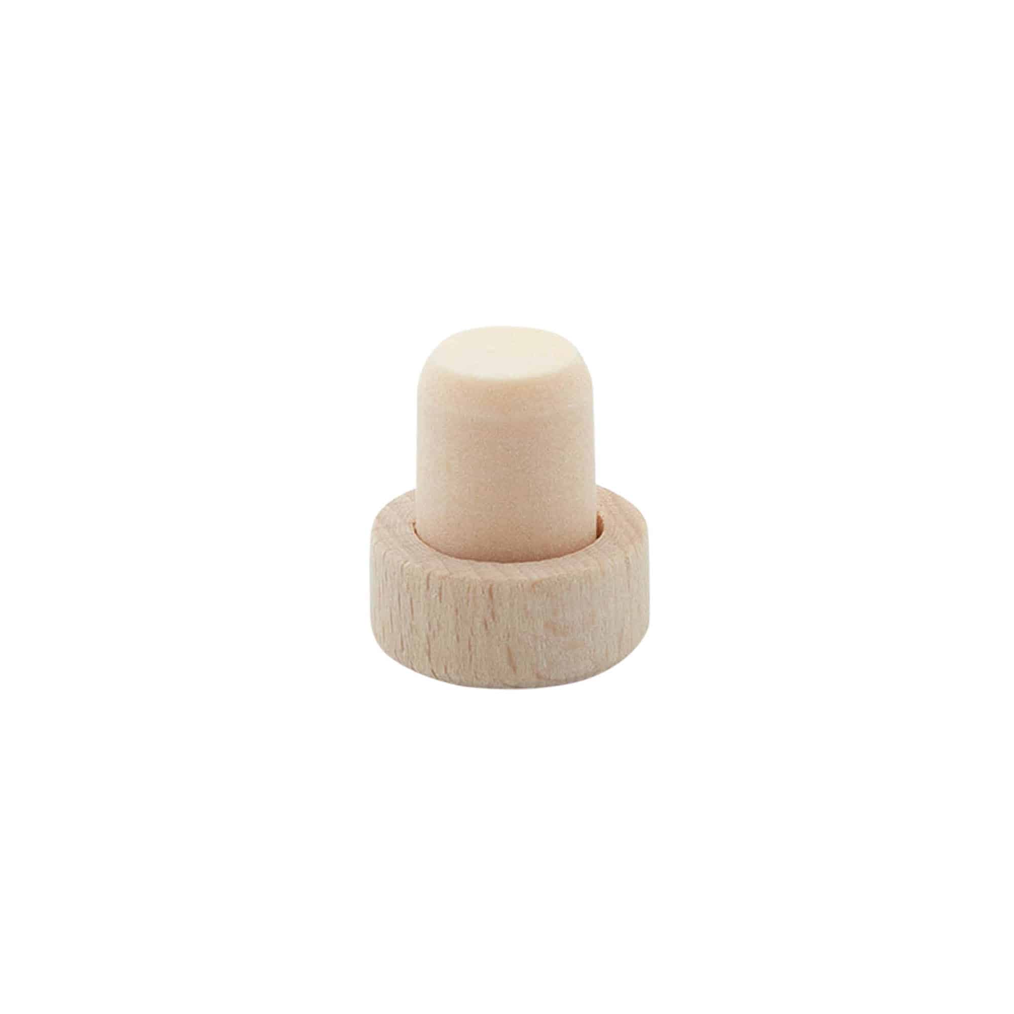 Tapones de corcho con asa de 14 mm, madera/plástico, para boca: corcho