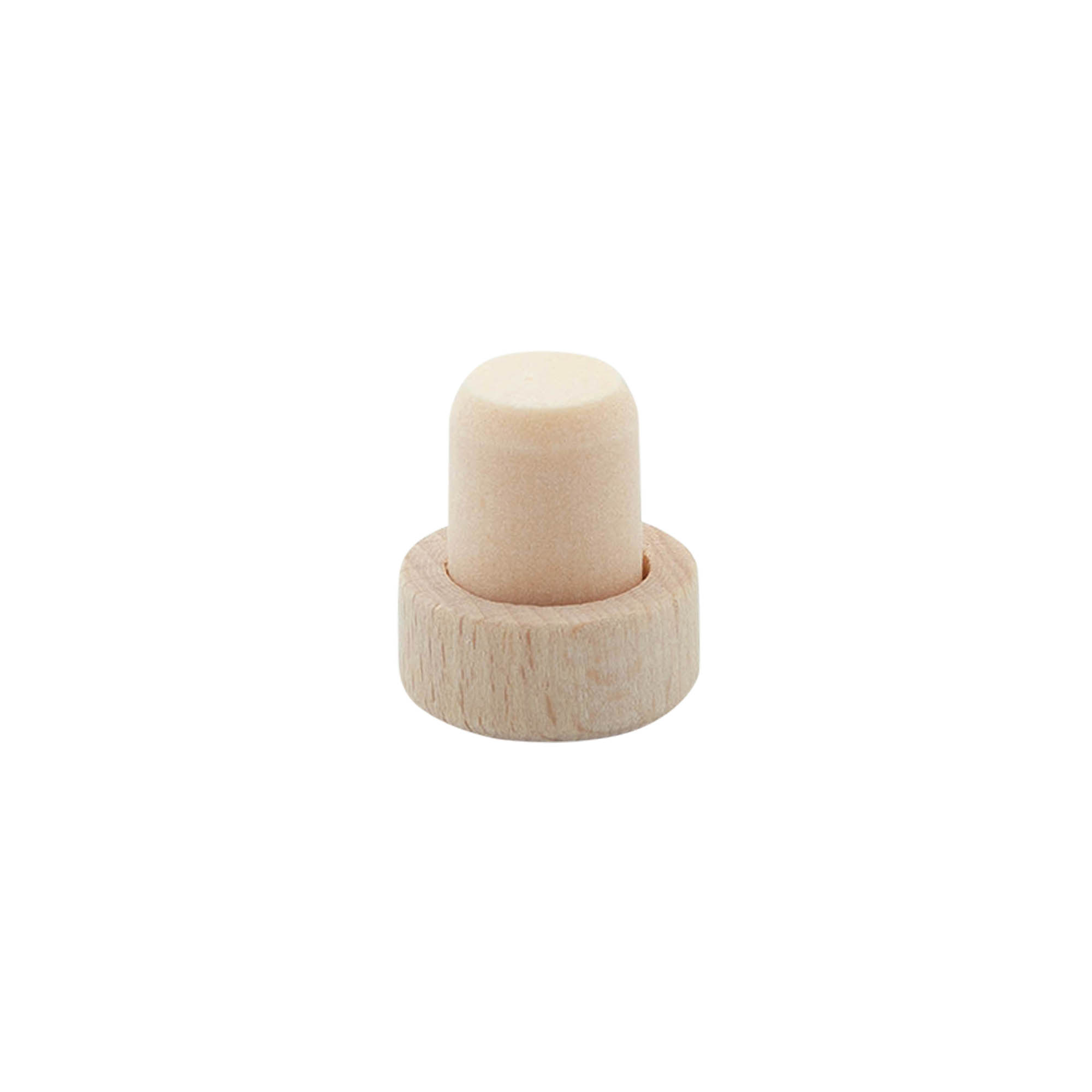 Tapones de corcho con asa de 14 mm, madera/plástico, para boca: corcho