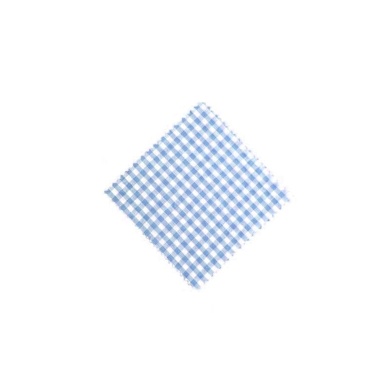 Cubretapas de tela a cuadros 12x12, cuadrado, textil, azul claro, boca: TO38-TO53