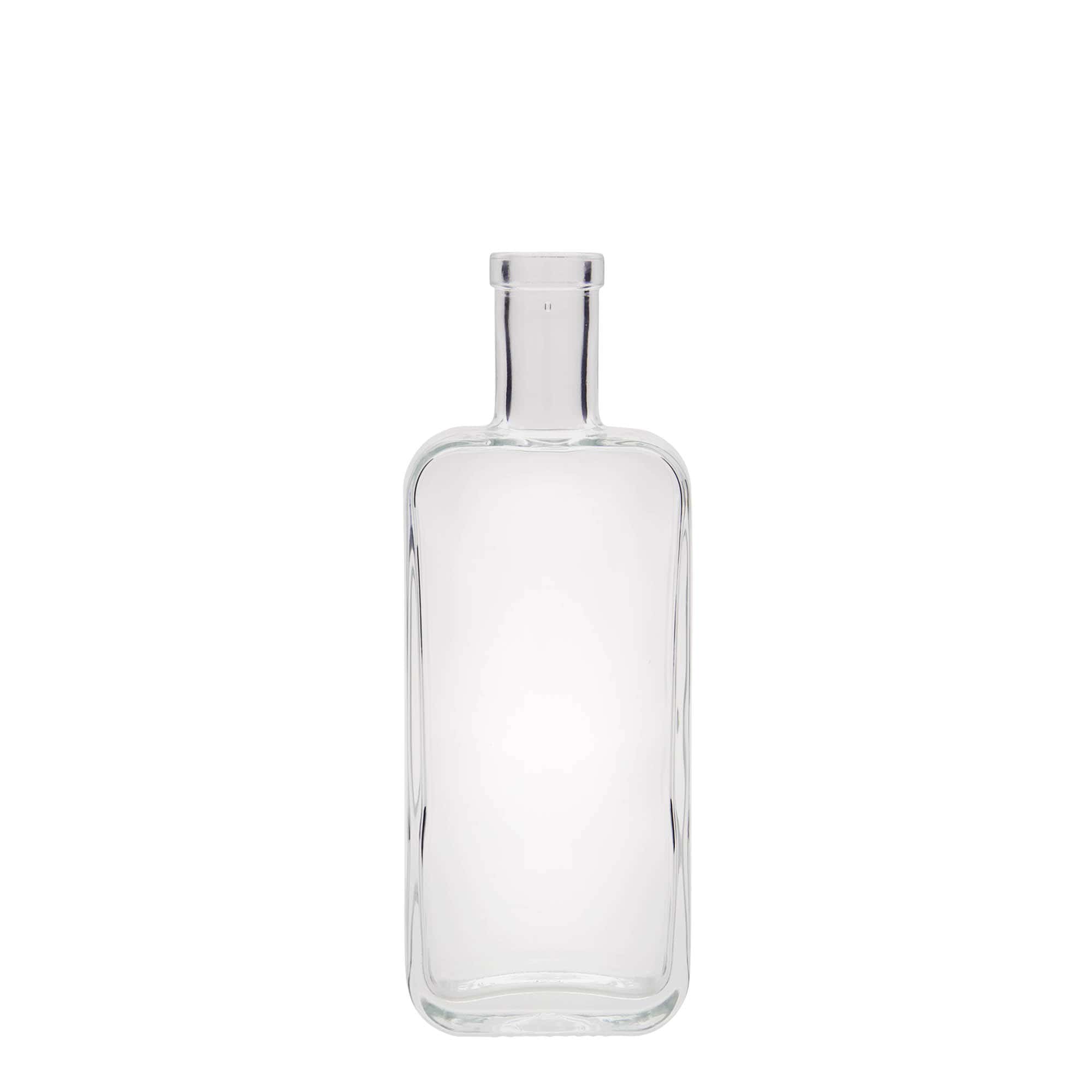 Botella de cristal de 200 ml 'Nice', rectangular, boca: corcho