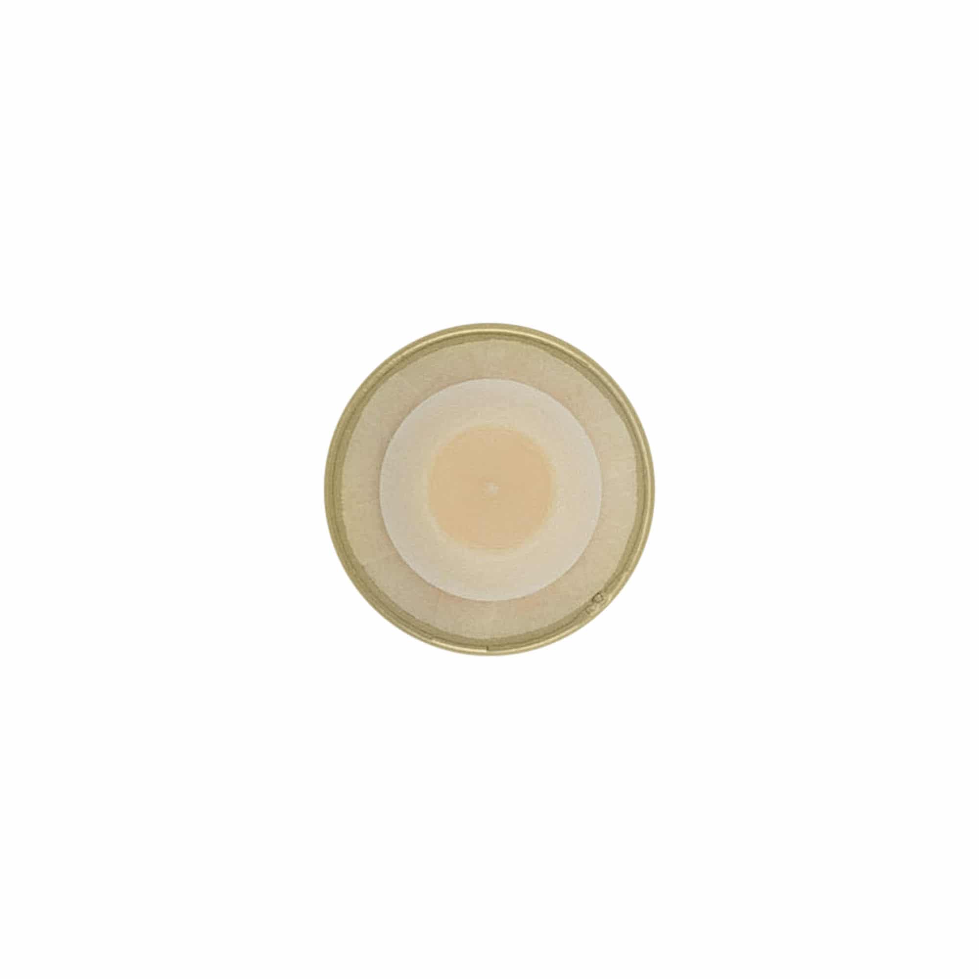 Tapón de corcho con asa 19 mm, plástico, dorado, para boca: corcho