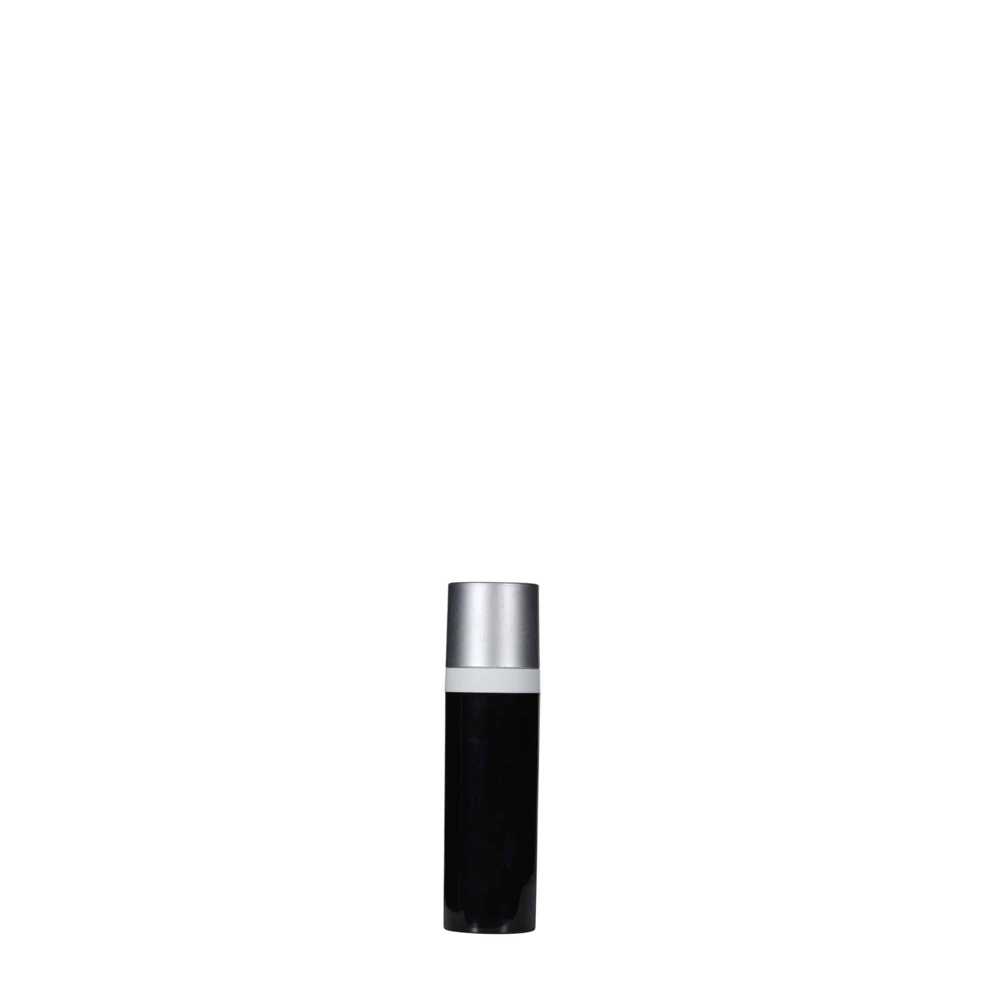Dispensador Airless con cabezal de bombeo 'Micro', plástico de PP, negro