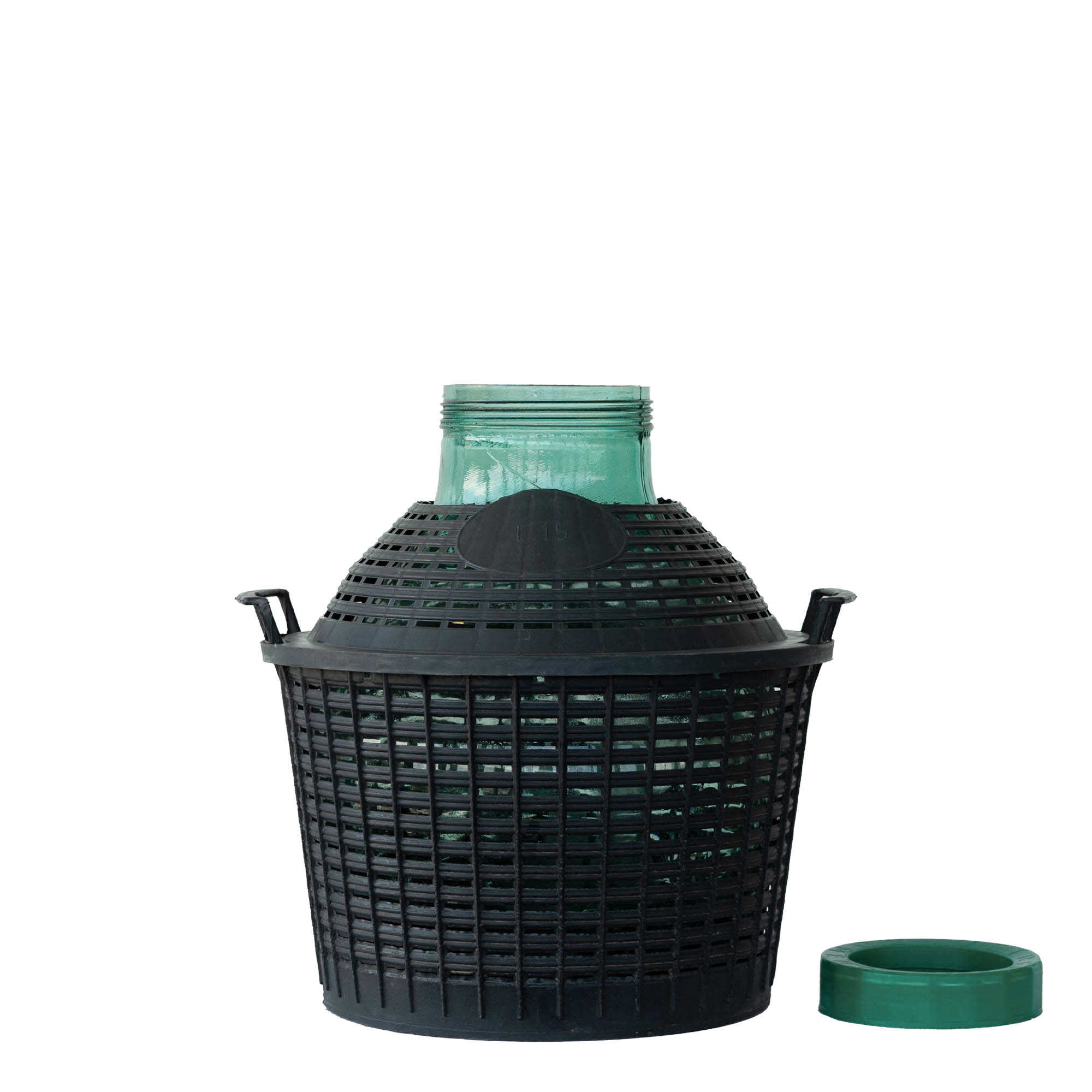 Botella de balón de 15 l, cuello ancho, vidrio, boca: cierre de rosca Botella de balón de 15 l, cuello ancho, vidrio, boca: cierre de rosca