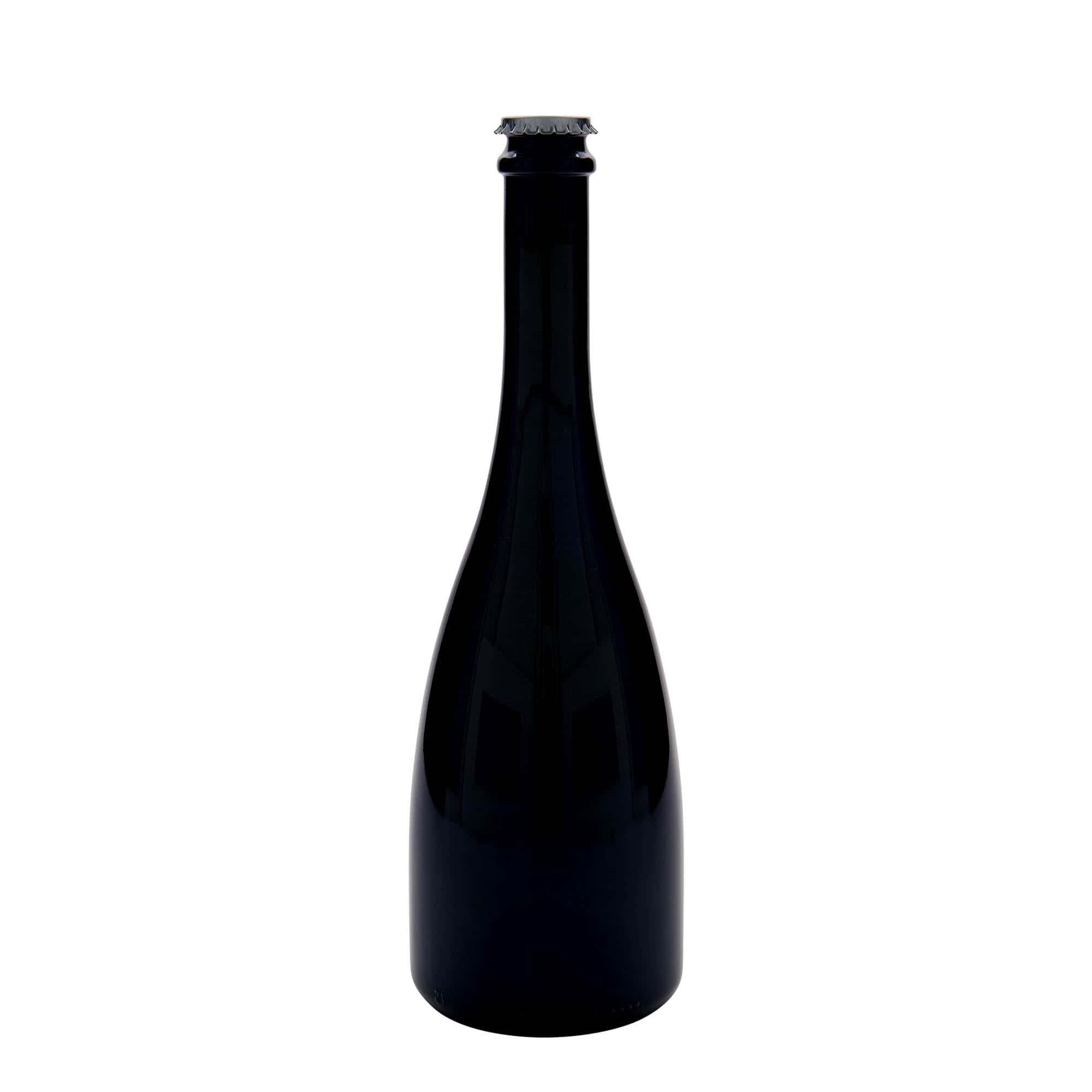 Botella de cerveza/espumoso «Tosca» de 750 ml, vidrio, verde antiguo, boca: tapón corona