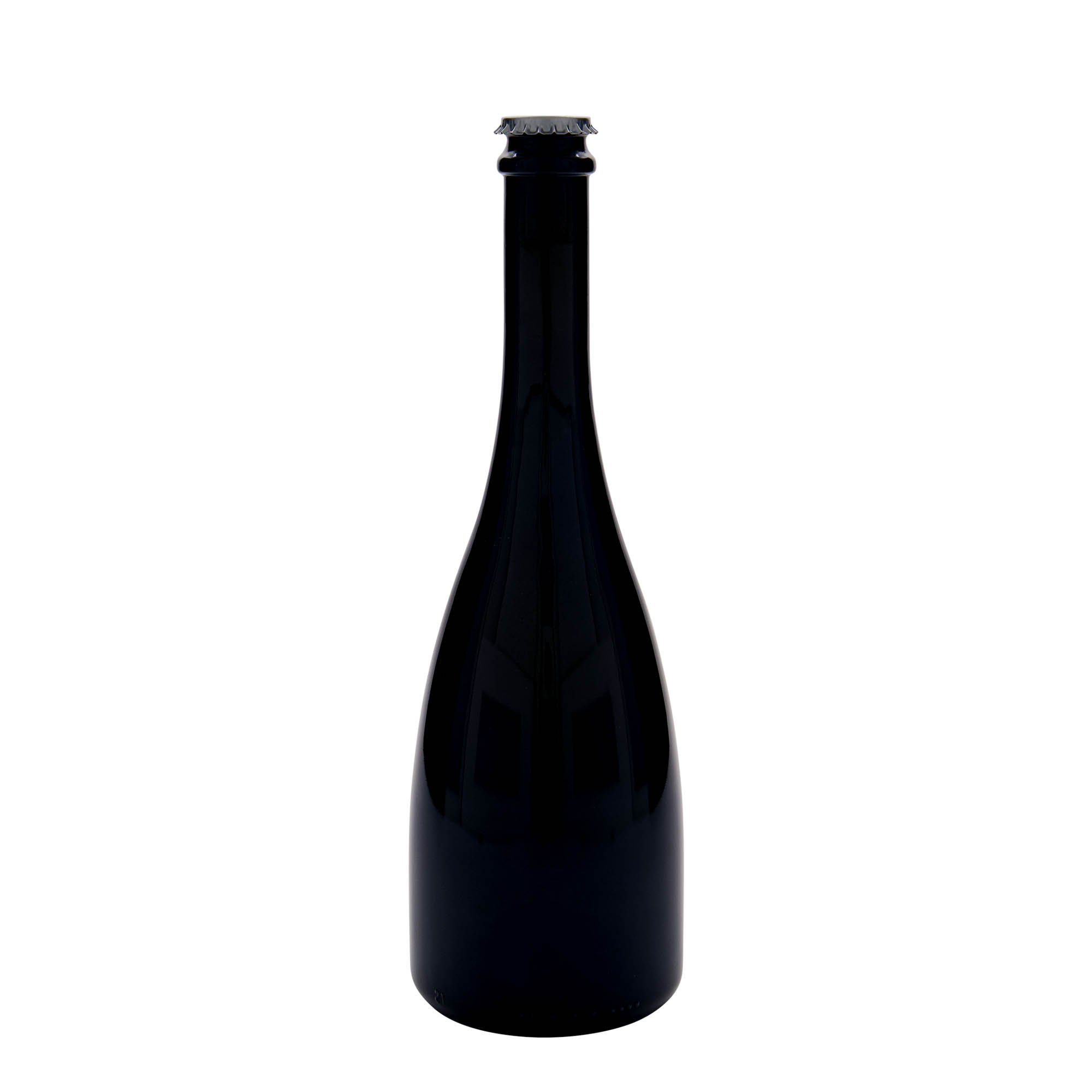 Botella de cerveza/espumoso «Tosca» de 750 ml, vidrio, verde antiguo, boca: tapón corona