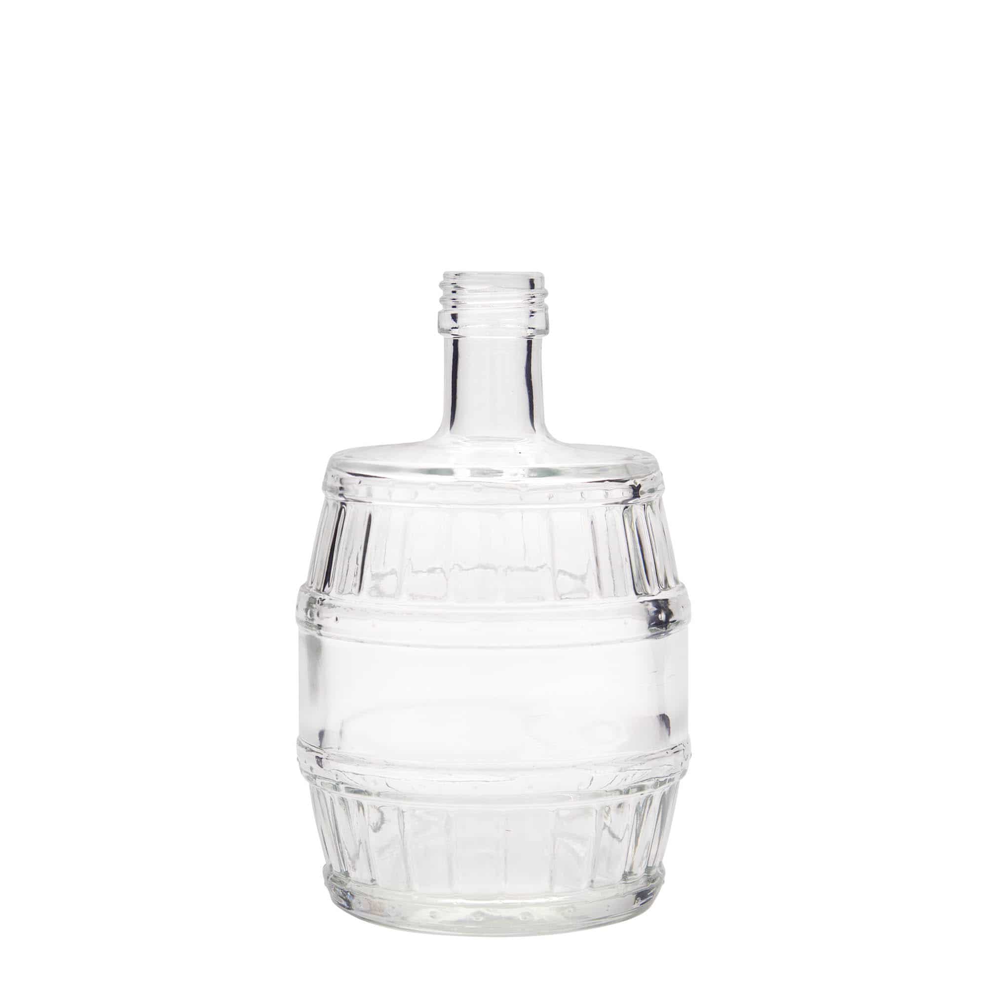 Botella de vidrio de 500 ml 'Barril', boca: PP 28 Botella de vidrio de 500 ml 'Barril', boca: PP 28