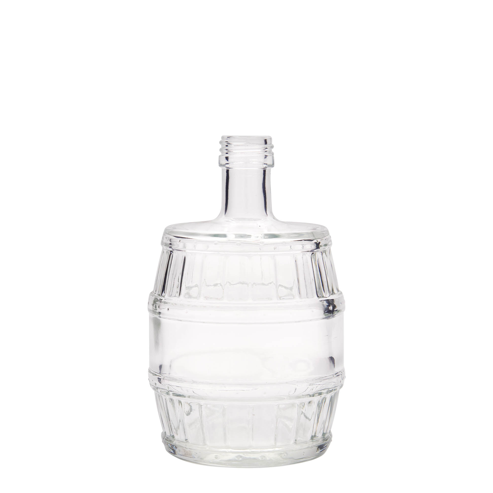 Botella de vidrio de 500 ml 'Barril', boca: PP 28 Botella de vidrio de 500 ml 'Barril', boca: PP 28