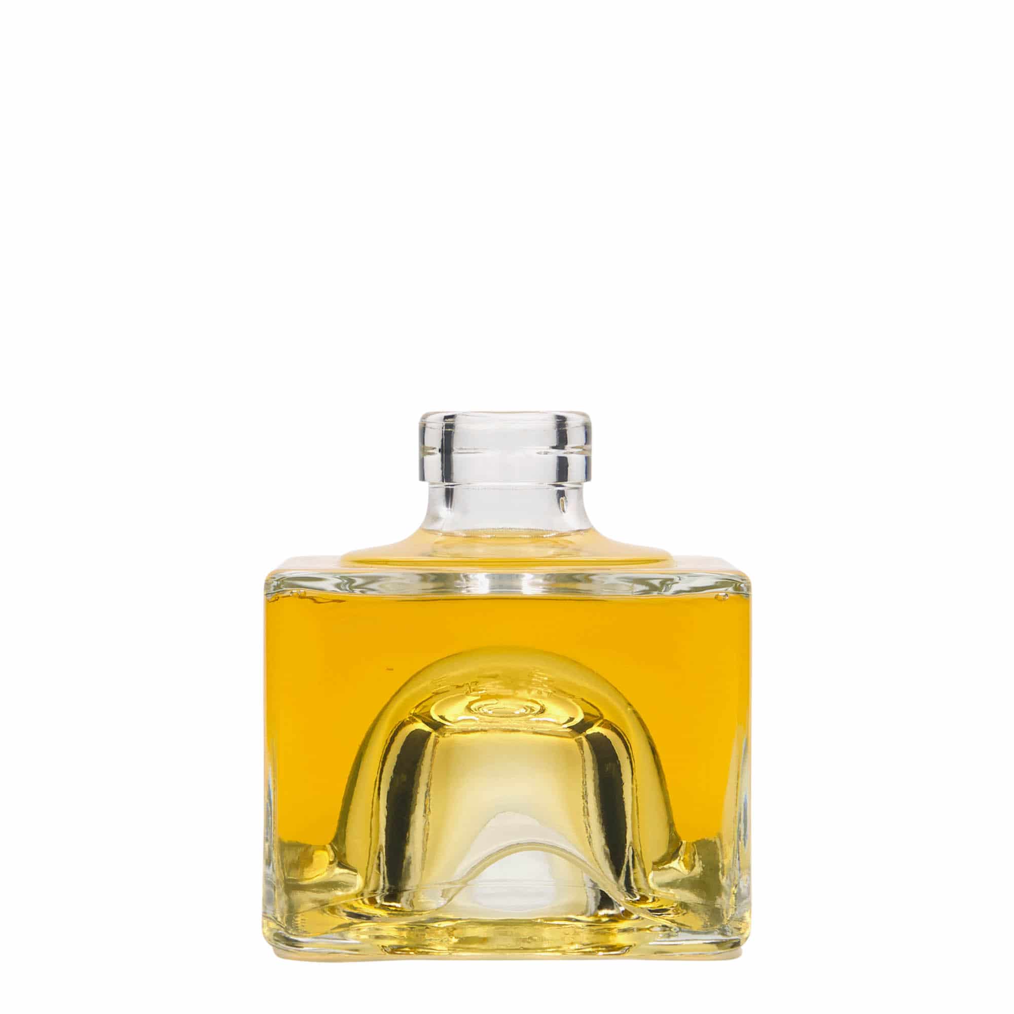 Botella de vidrio 'Cocolores' de 200 ml, cuadrada, boca: corcho