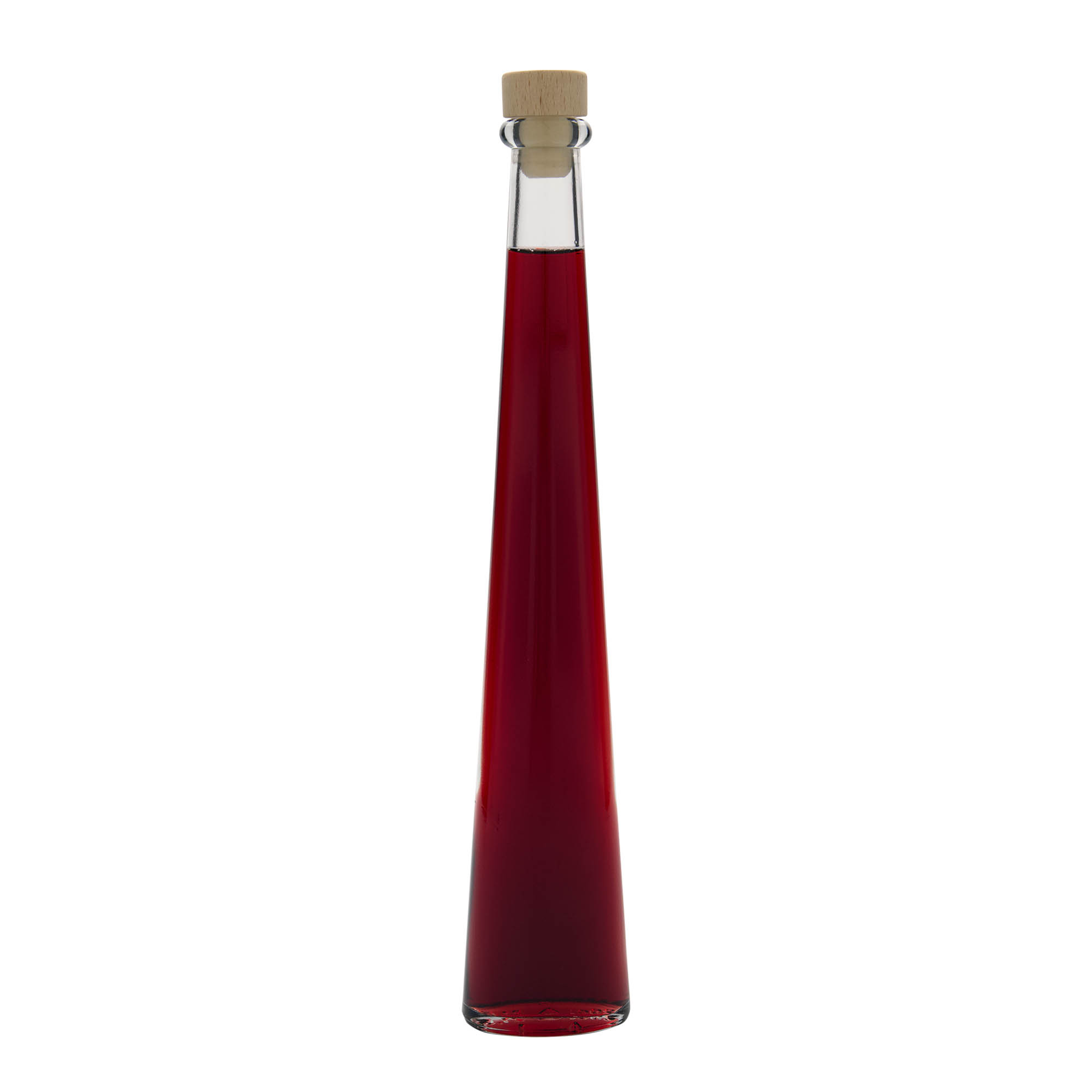Botella de cristal de 200 ml 'Dama Ovale', ovalada, boca: corcho