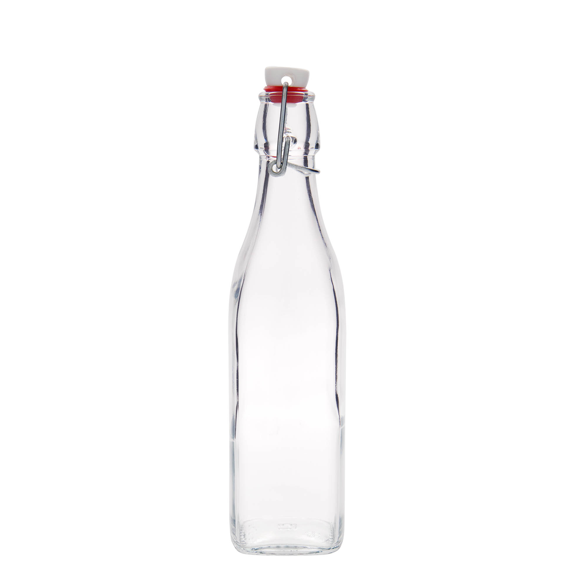Botella de vidrio de 500 ml 'Swing, cuadrada, boca: cierre de palanca'