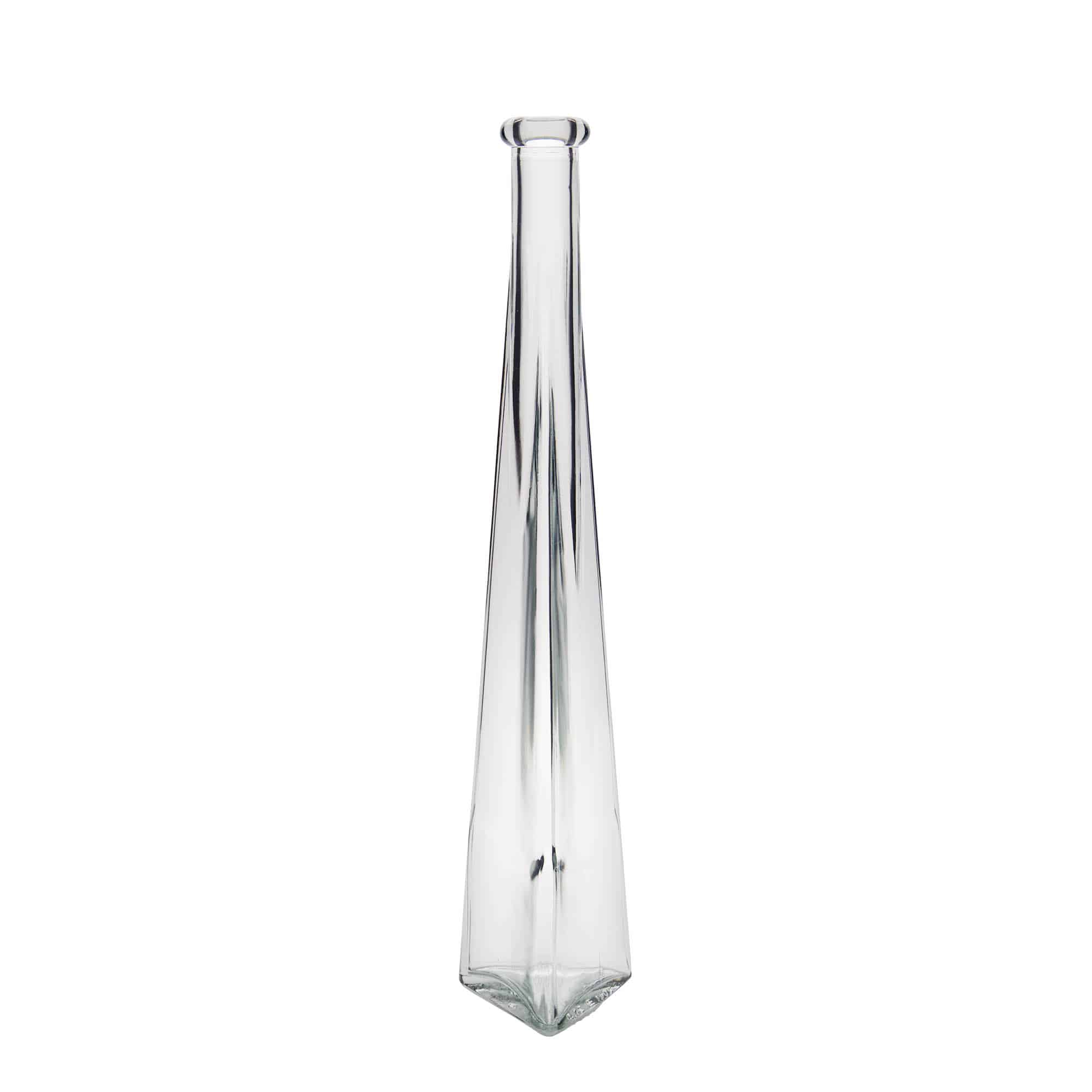 Botella de vidrio 'Dama Triangolore' de 200 ml, triangular, boca: corcho Botella de vidrio 'Dama Triangolore' de 200 ml, triangular, boca: corcho